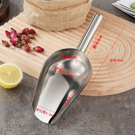 Stainless Steel Ice Scoop Multipurpose Thickened Rustproof Dishwasher Safe view 13