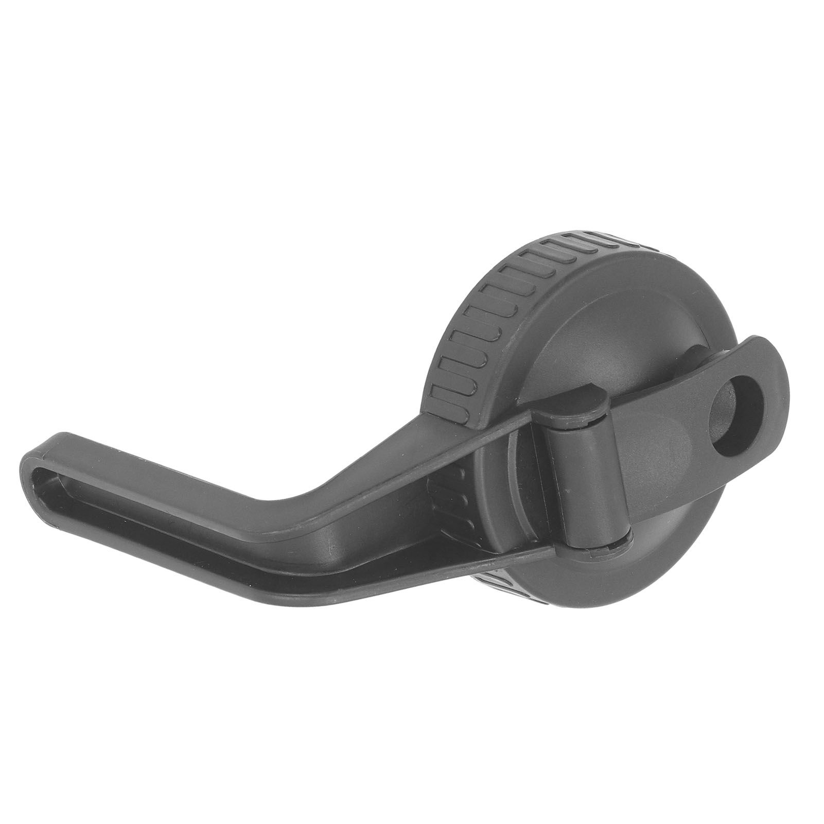 Pour Spout Lid Black Flip Cap Lid Sealing Plastic Wide Mouth Lid with Handle view 2