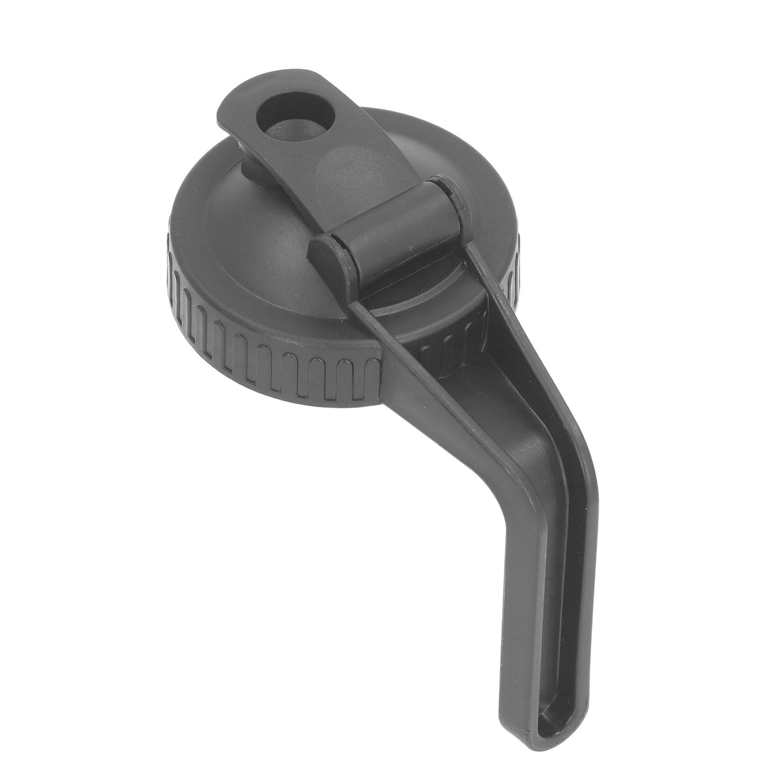Pour Spout Lid Black Flip Cap Lid Sealing Plastic Wide Mouth Lid with Handle view 3