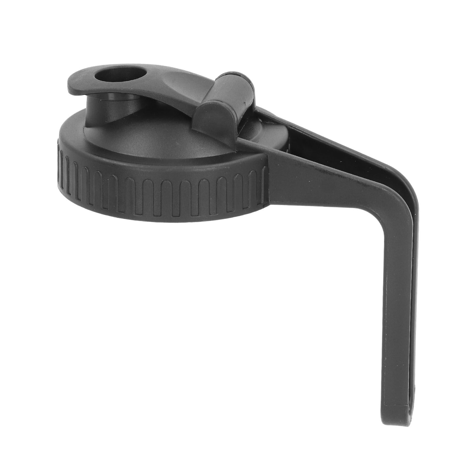 Pour Spout Lid Black Flip Cap Lid Sealing Plastic Wide Mouth Lid with Handle view 5