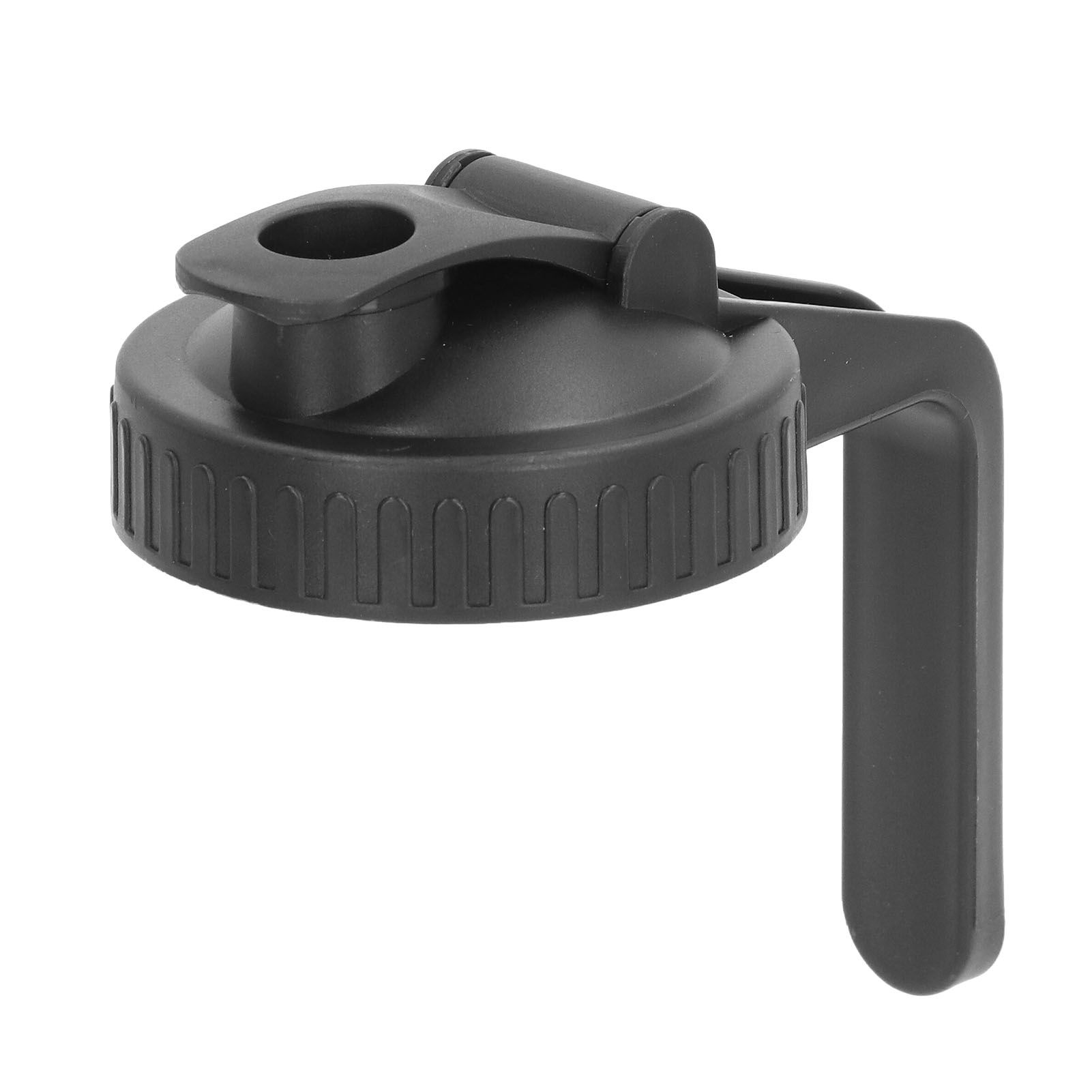 Pour Spout Lid Black Flip Cap Lid Sealing Plastic Wide Mouth Lid with Handle view 6