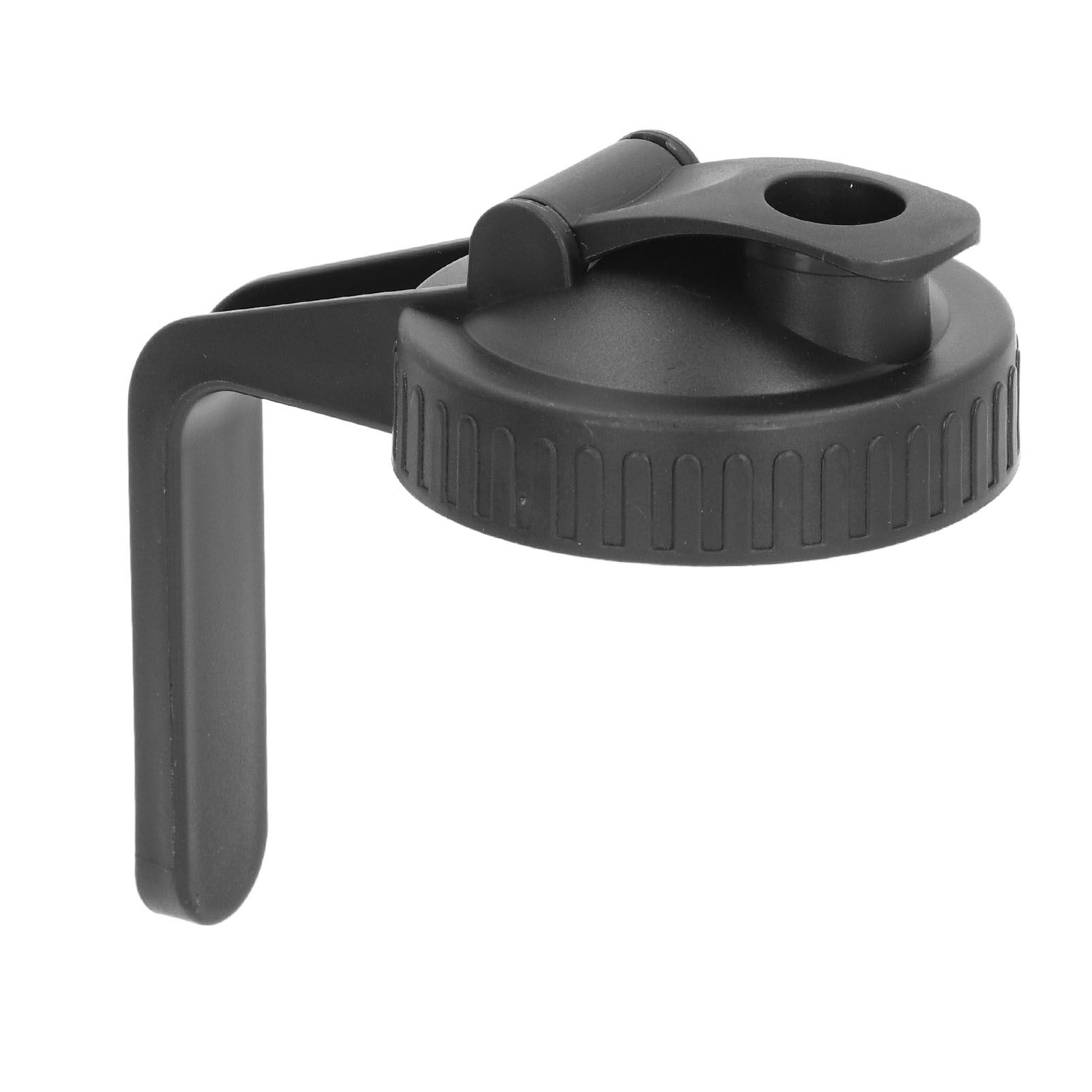 Pour Spout Lid Black Flip Cap Lid Sealing Plastic Wide Mouth Lid with Handle view 7