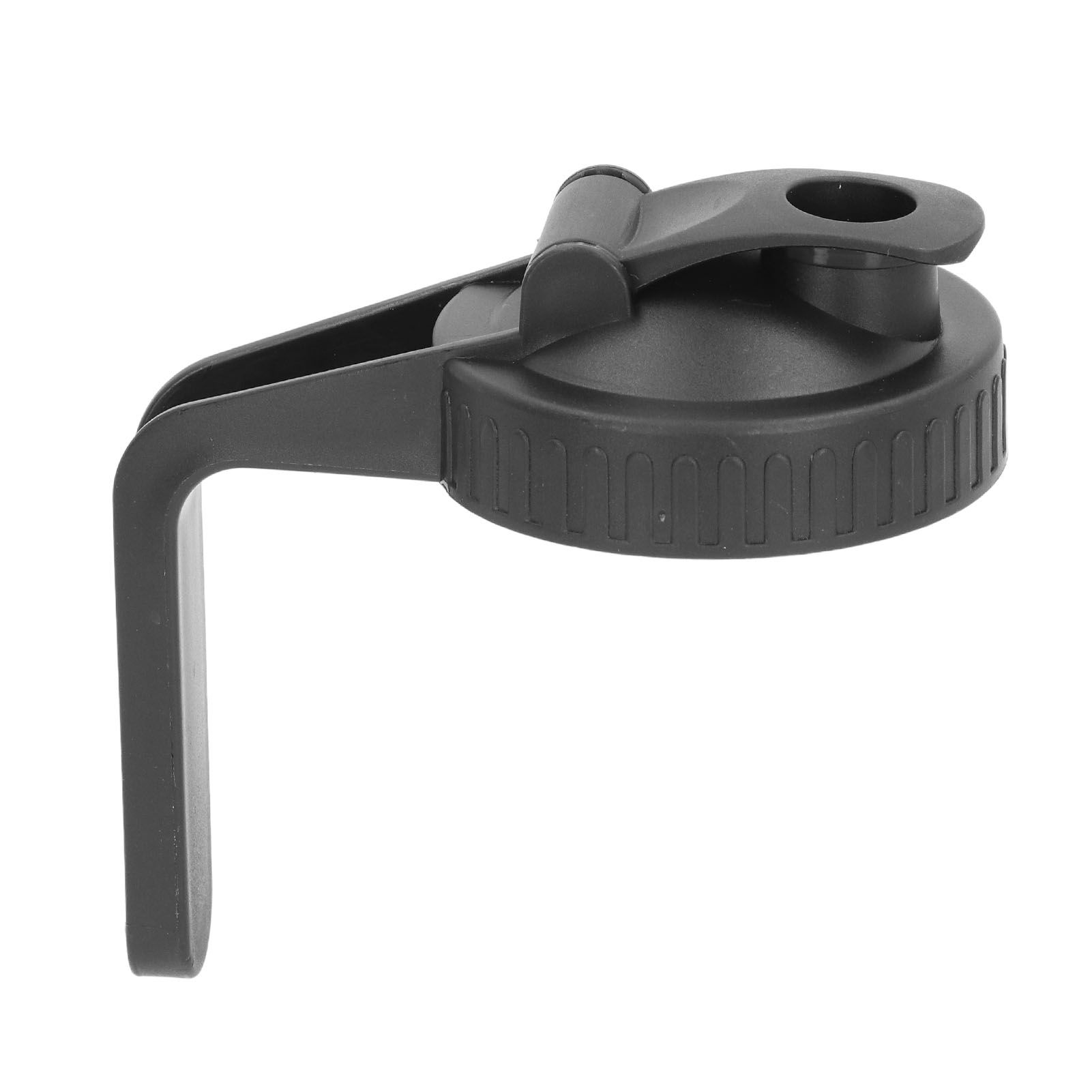 Pour Spout Lid Black Flip Cap Lid Sealing Plastic Wide Mouth Lid with Handle view 8