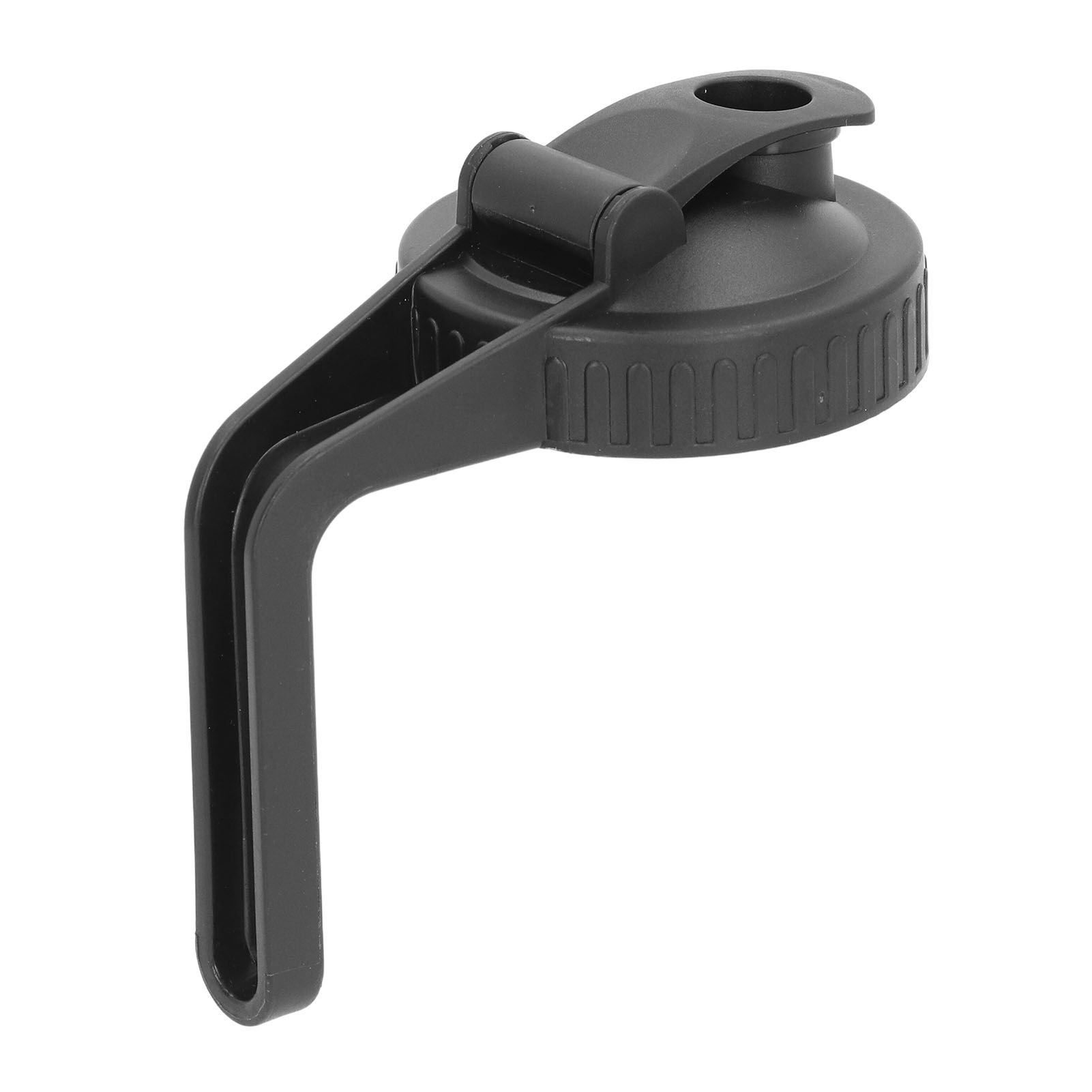 Pour Spout Lid Black Flip Cap Lid Sealing Plastic Wide Mouth Lid with Handle view 9