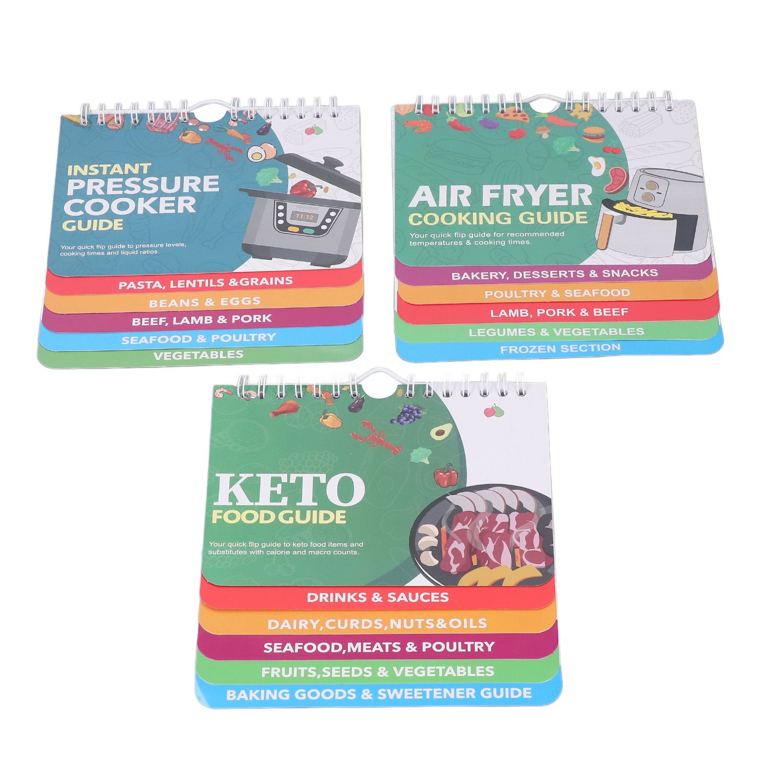 3 Pack Pot Sheets Magnet Set Fryer Pressure Cooker Keto Food Perfect view 2