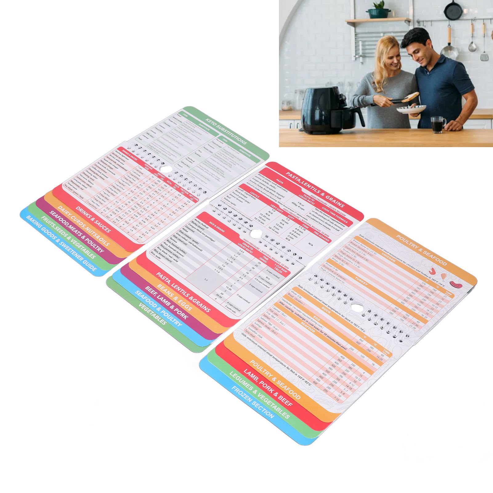 3 Pack Pot Sheets Magnet Set Fryer Pressure Cooker Keto Food Perfect view 12