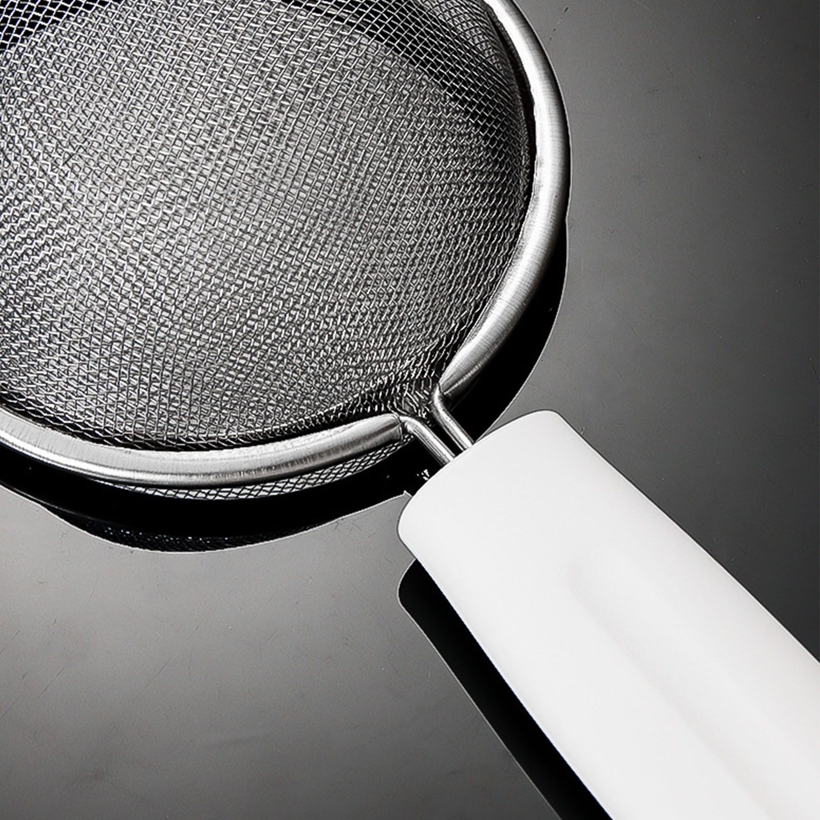 Fine Mesh Skimmer Spoon Stainless Steel Fine Mesh Food Strainer Kitchen Frying view 6