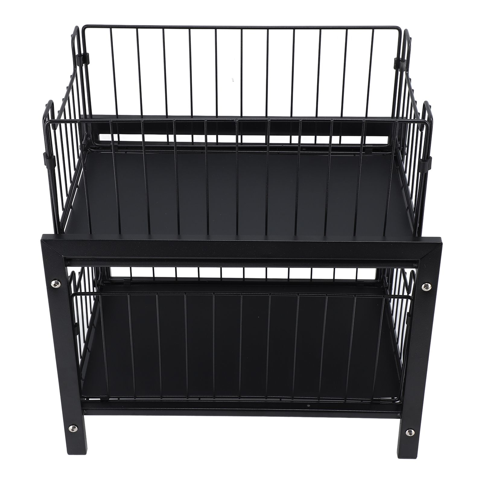 Under Sink Organizer Iron 2 Tier Pull Out Spice Rack Countertop Storage Shelf view 5