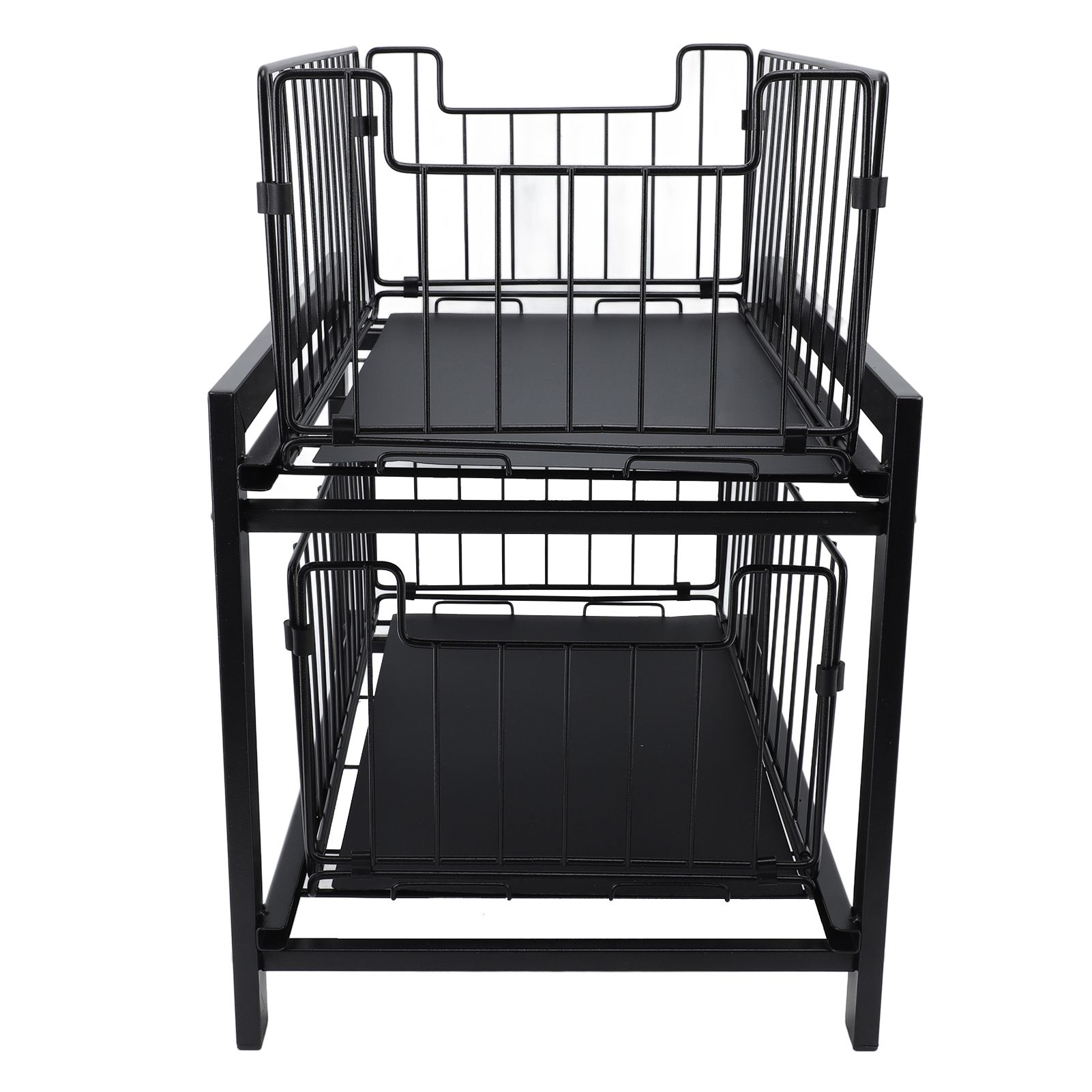 Under Sink Organizer Iron 2 Tier Pull Out Spice Rack Countertop Storage Shelf view 9