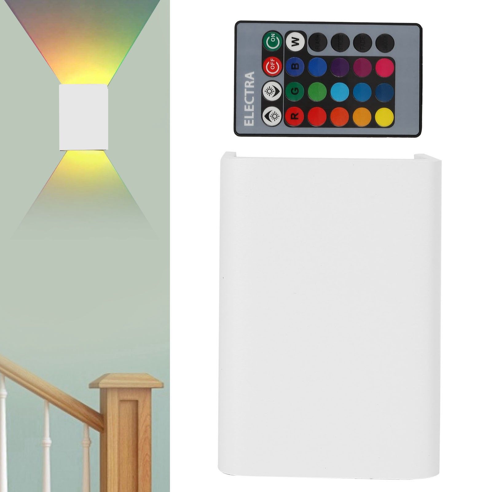 Wall Lamp RGBW Remote Control 5W Aluminum LED Wall Light for Bedroom Hallway view 12