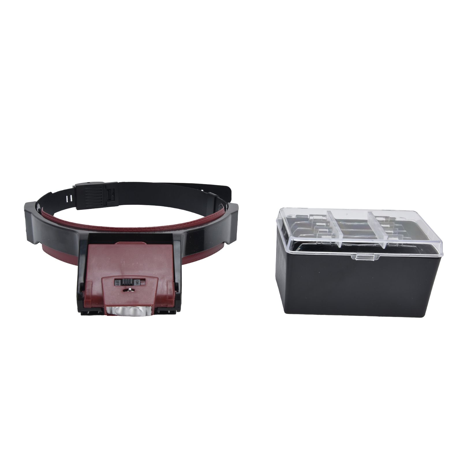 LED Head-mounted Jewelry Magnifying Glass Four Groups of Lenses Head-mounted