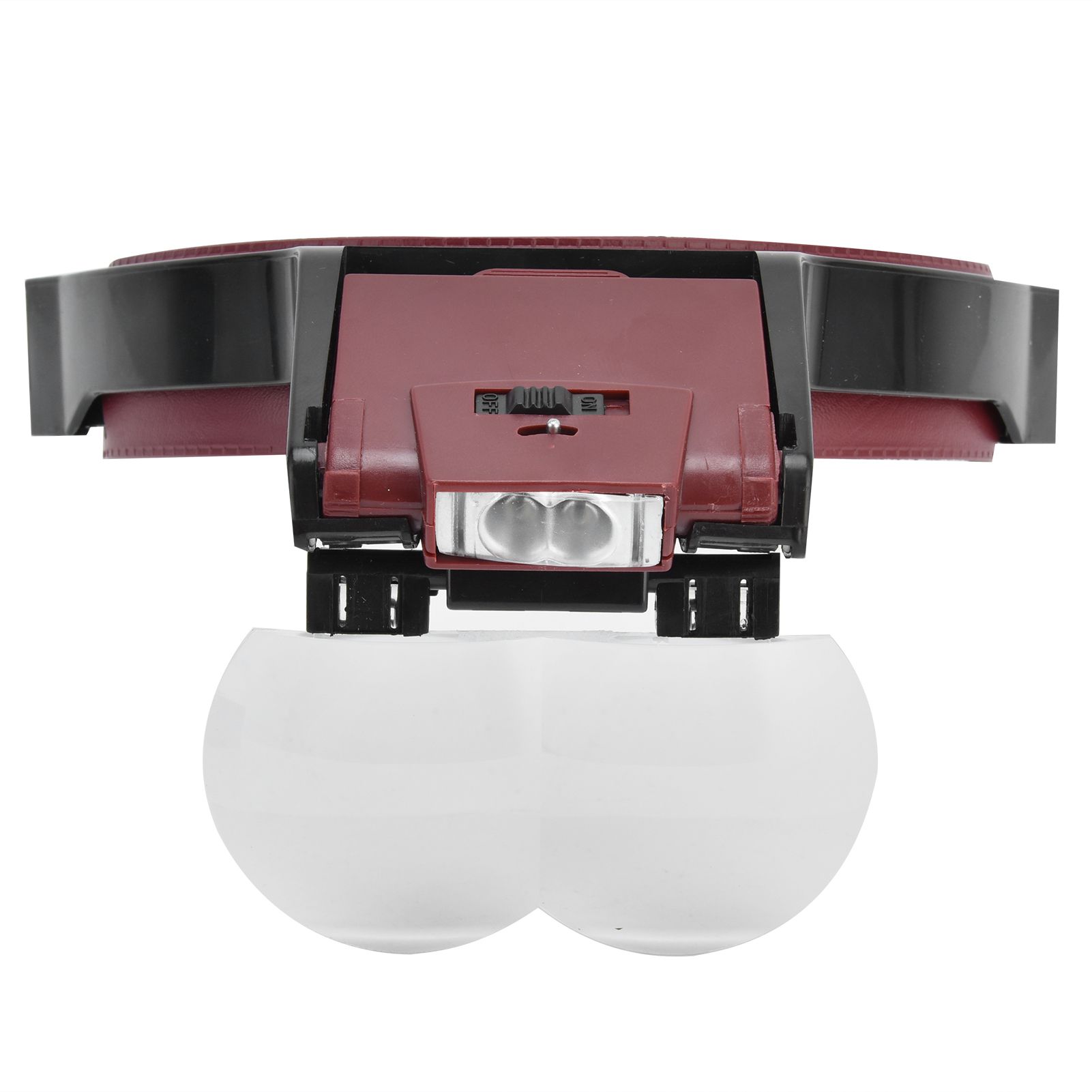 LED Head-mounted Jewelry Magnifying Glass Four Groups of Lenses Head-mounted view 2