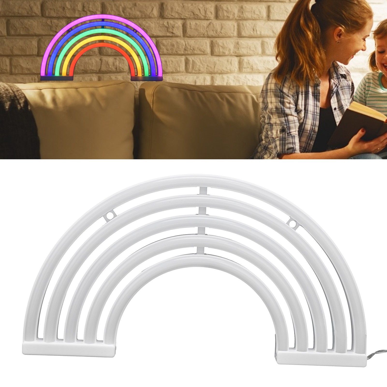 LED Neon Sign Lamp Colorful Wall Hanging Neon Night Light for Bedroom Kids view 11
