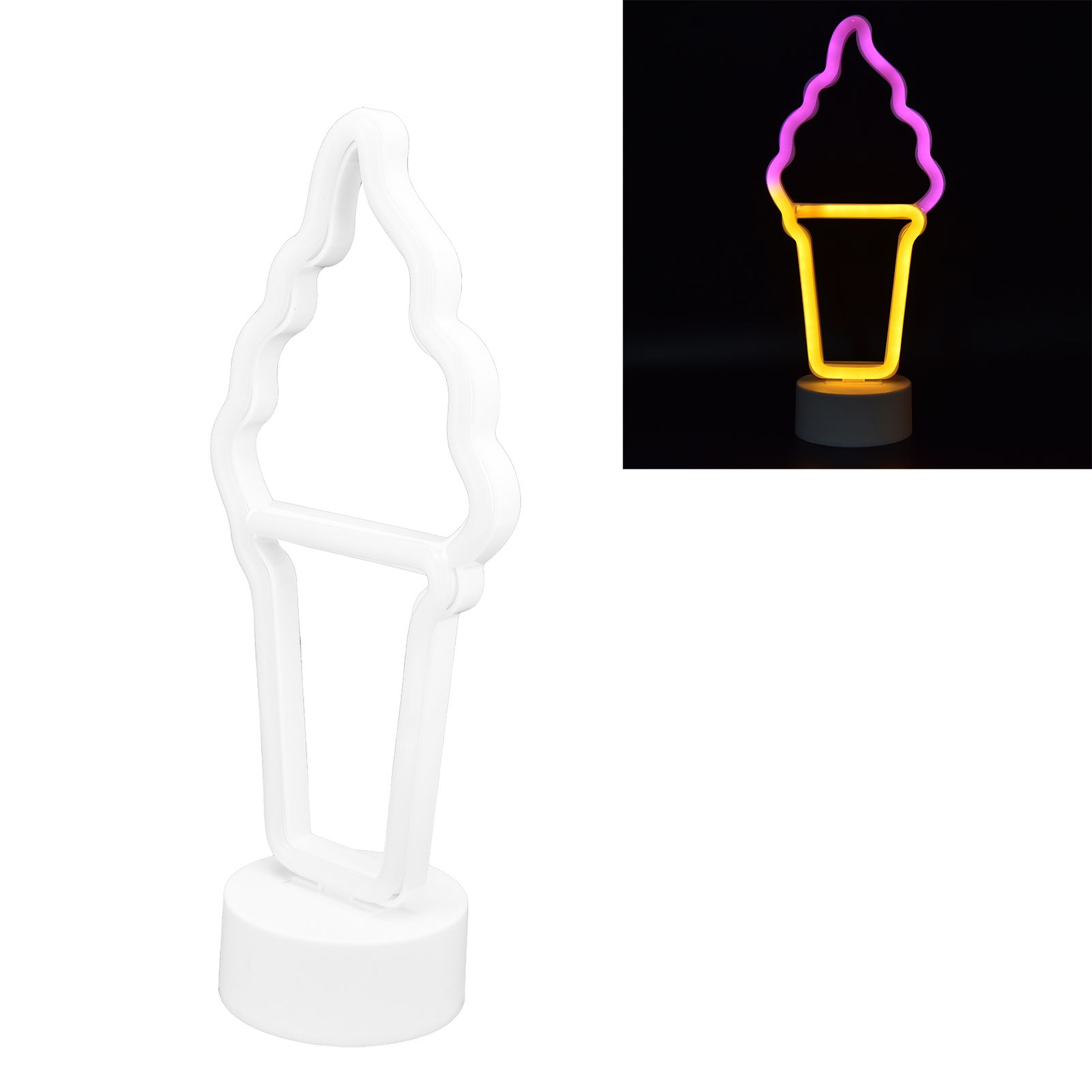Ice Cream Shape LED Neon Sign Decorative Neon Sign with Base for Baby Room Bar view 11