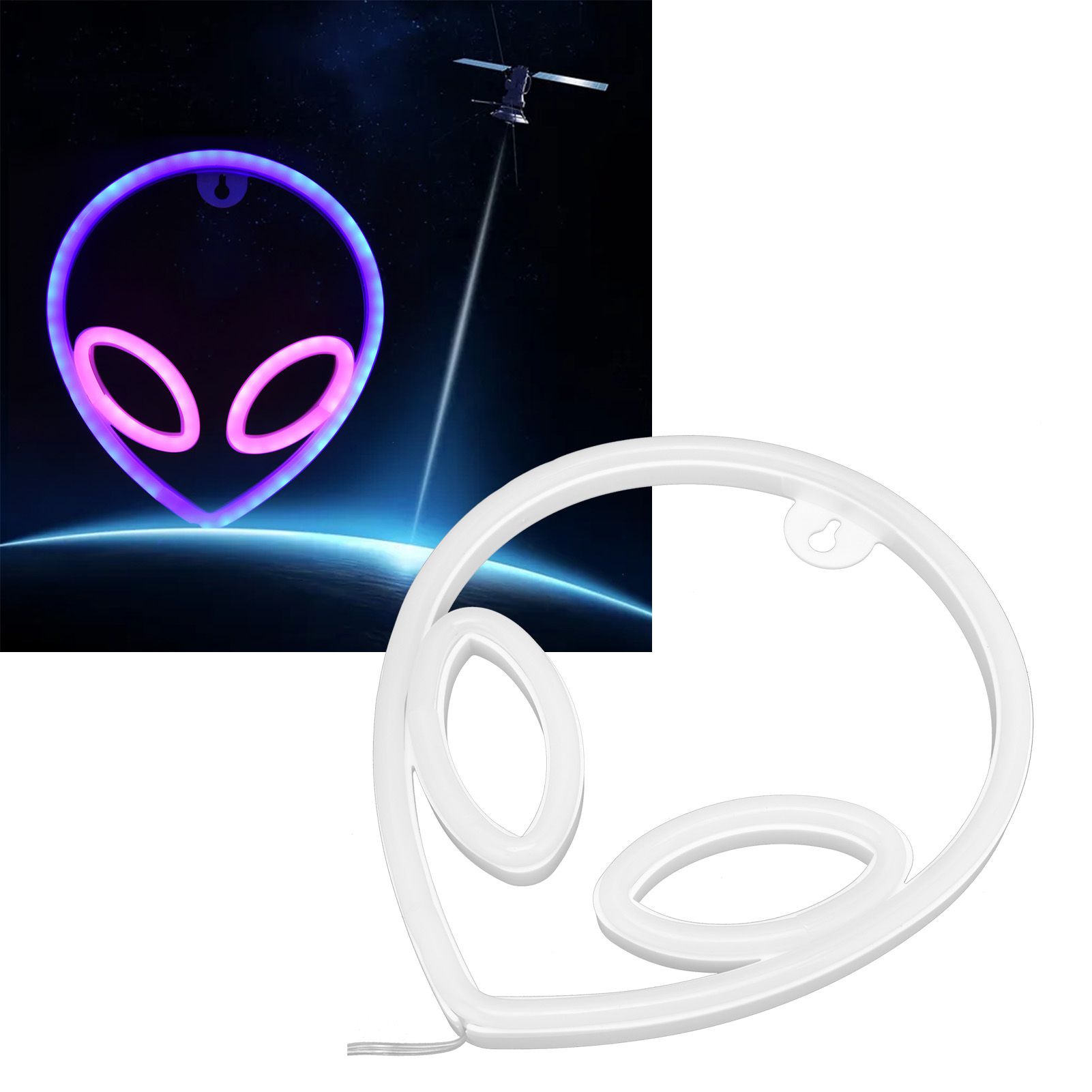USB Powered Alien Neon Sign LED Decorative Neon Light Lamp for Living Room view 11