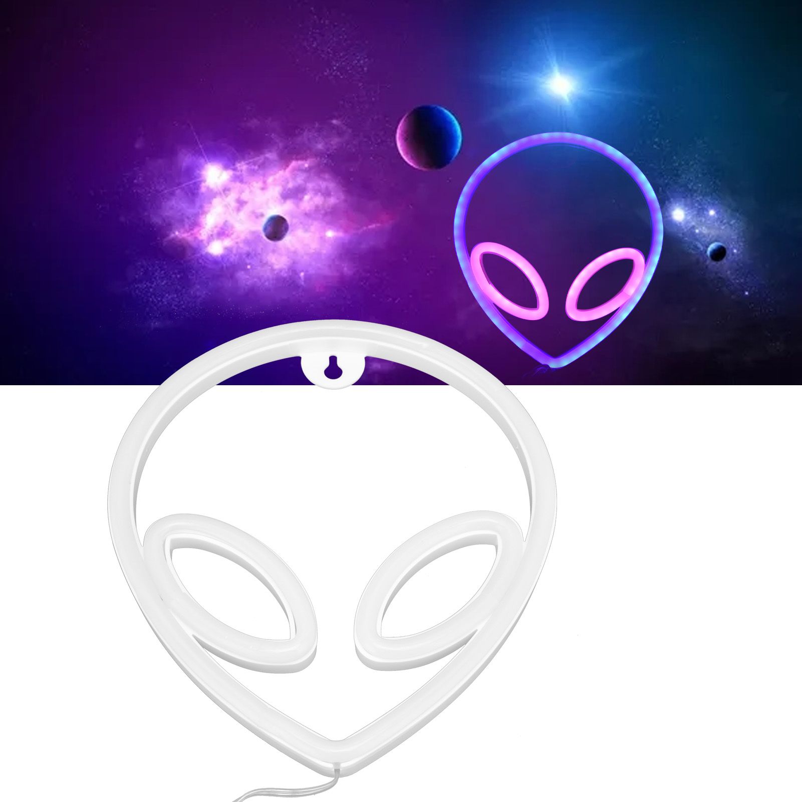 USB Powered Alien Neon Sign LED Decorative Neon Light Lamp for Living Room view 12