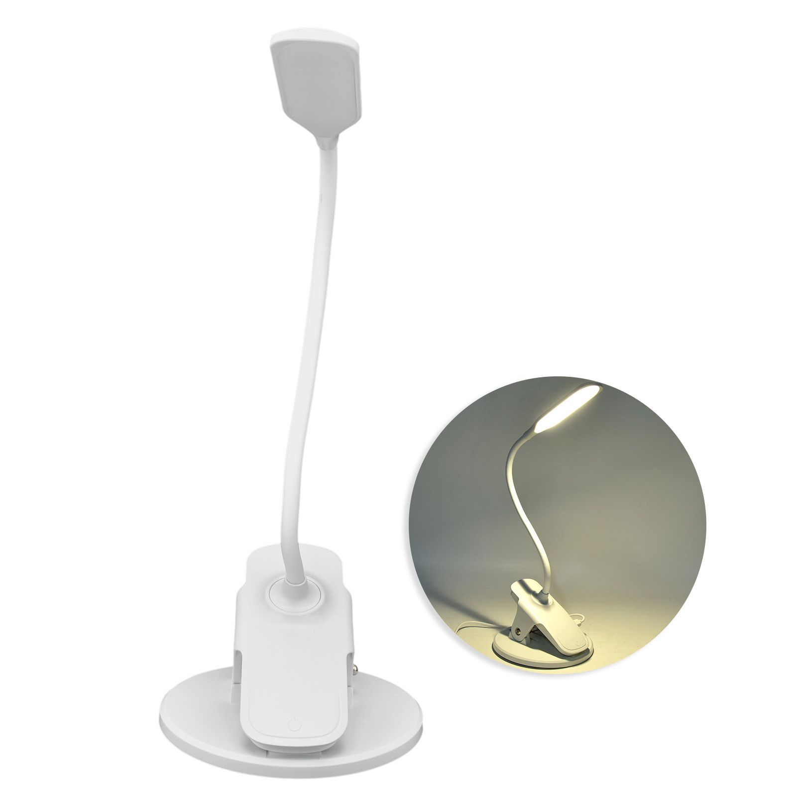 Intelligent Eye Caring Desk Lamp Folding Night Reading Lamp USB Powered Clip view 7