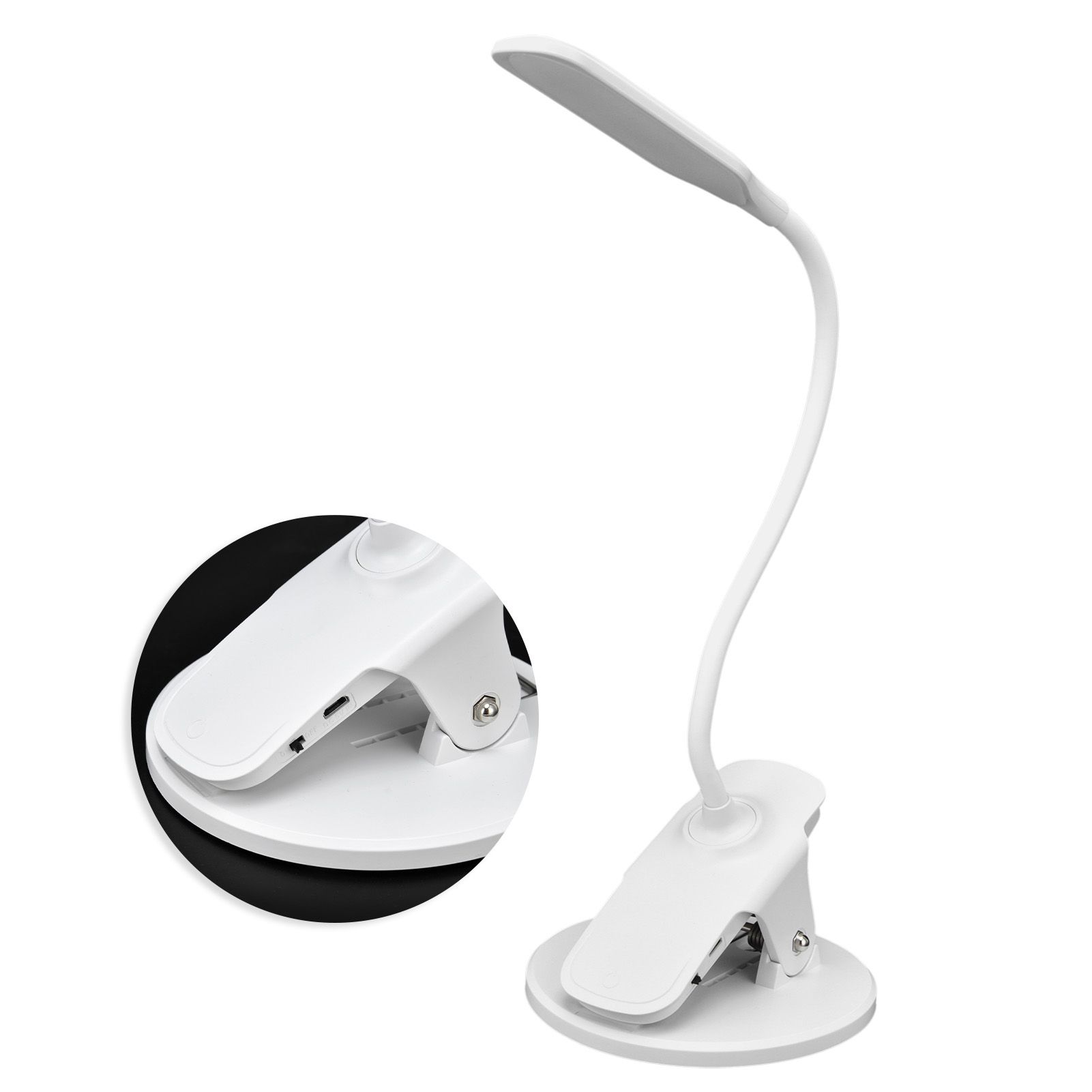 Intelligent Eye Caring Desk Lamp Folding Night Reading Lamp USB Powered Clip view 9