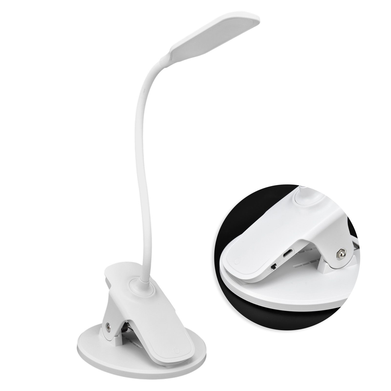 Intelligent Eye Caring Desk Lamp Folding Night Reading Lamp USB Powered Clip view 10