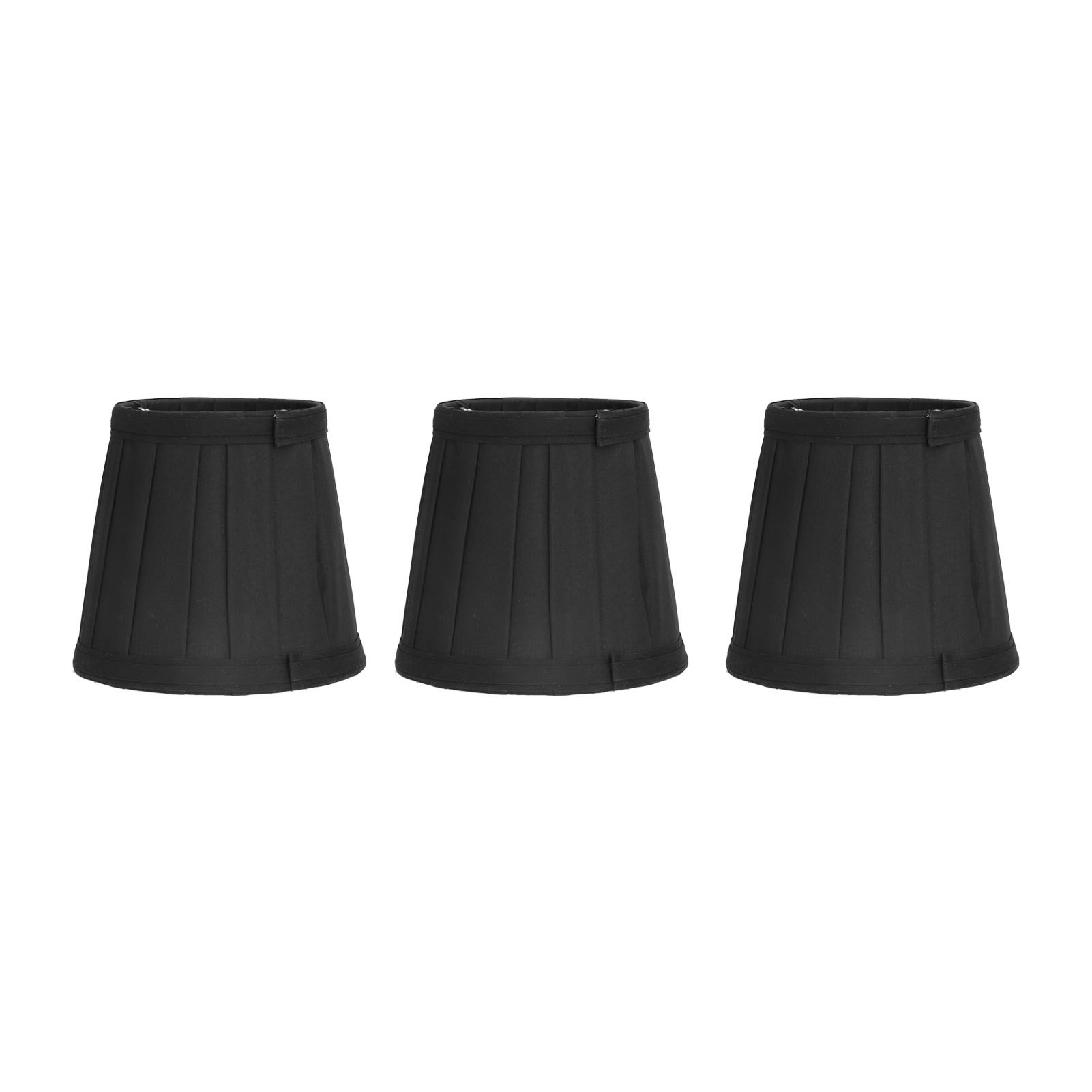3PCS Cloth Lampshade E14 Clip On Fabric Lamp Cover for Chandelier Wall Lamp view 2