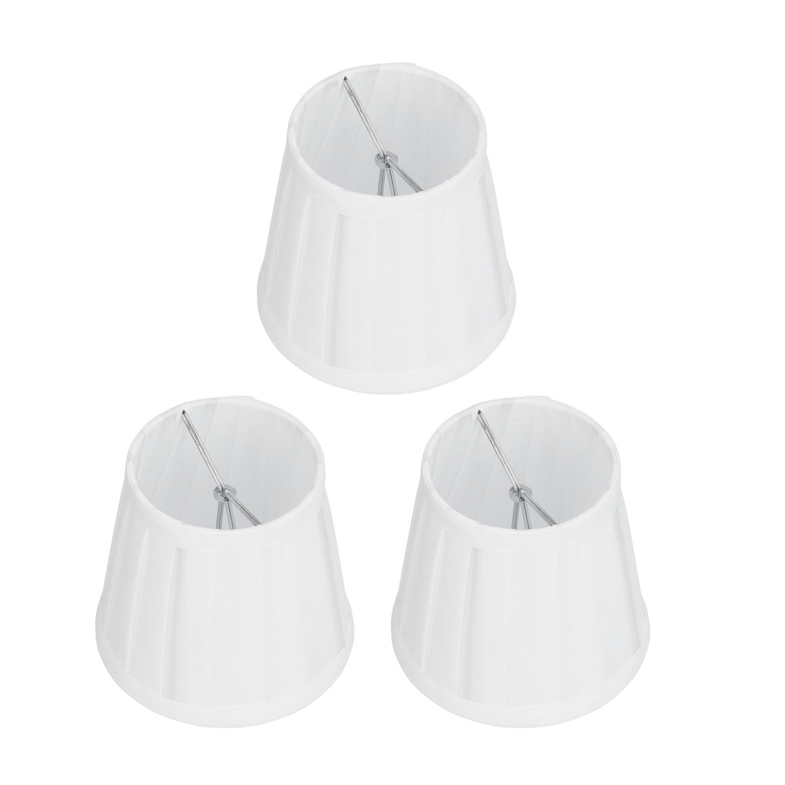 3PCS Cloth Lampshade E14 Clip On Fabric Lamp Cover for Chandelier Wall Lamp