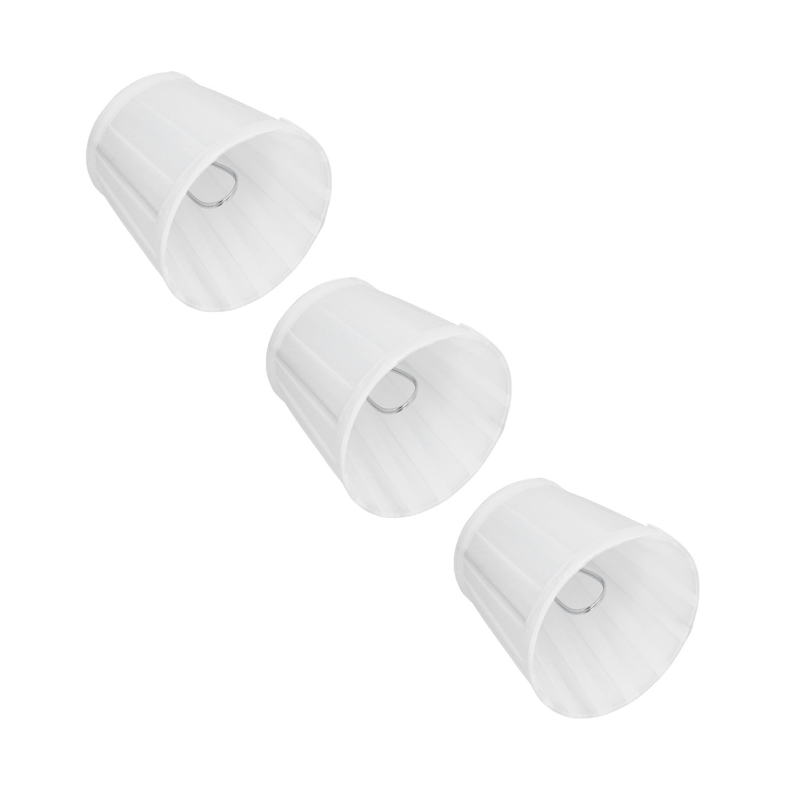 3PCS Cloth Lampshade E14 Clip On Fabric Lamp Cover for Chandelier Wall Lamp view 3