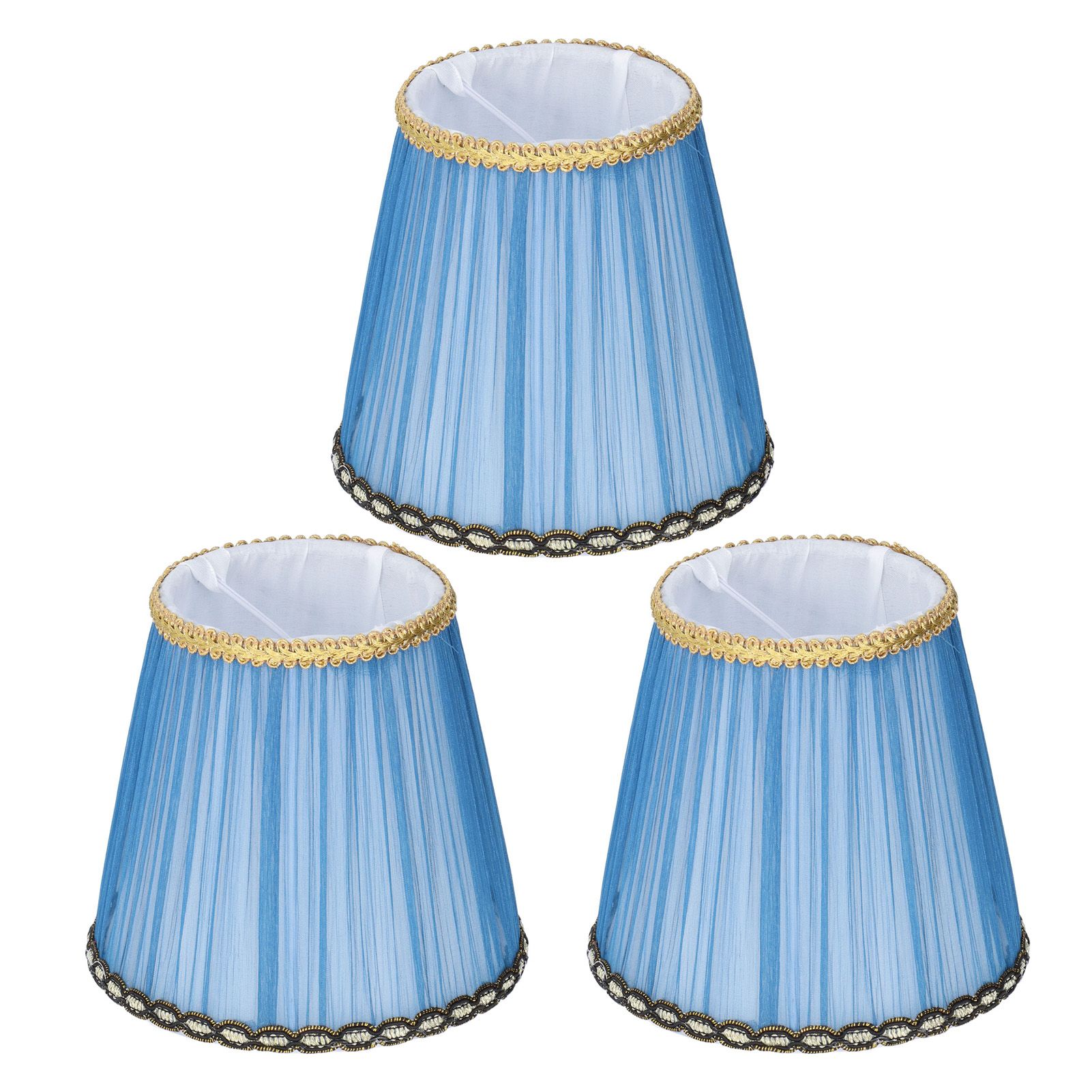 3PCS Cloth Lamp Shade E14 ClipOn Lampshade for Candle Chandelier Wall Lamp
