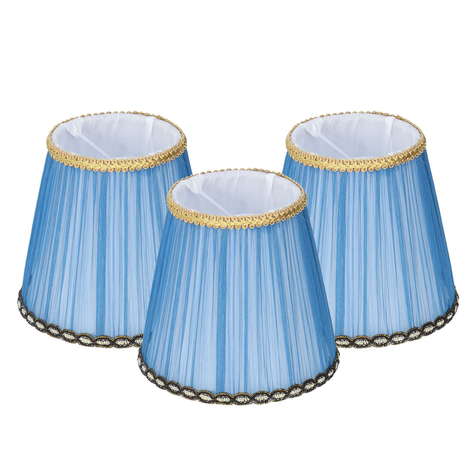 3PCS Cloth Lamp Shade E14 ClipOn Lampshade for Candle Chandelier Wall Lamp view 4