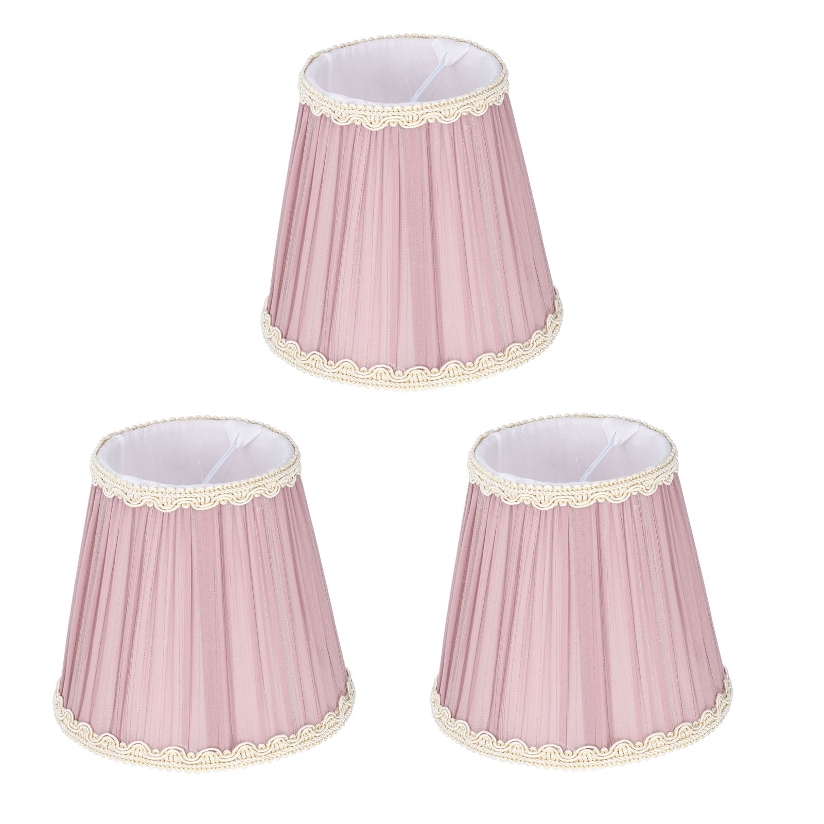 3PCS Cloth Lamp Shade E14 ClipOn Lampshade for Candle Chandelier Wall Lamp