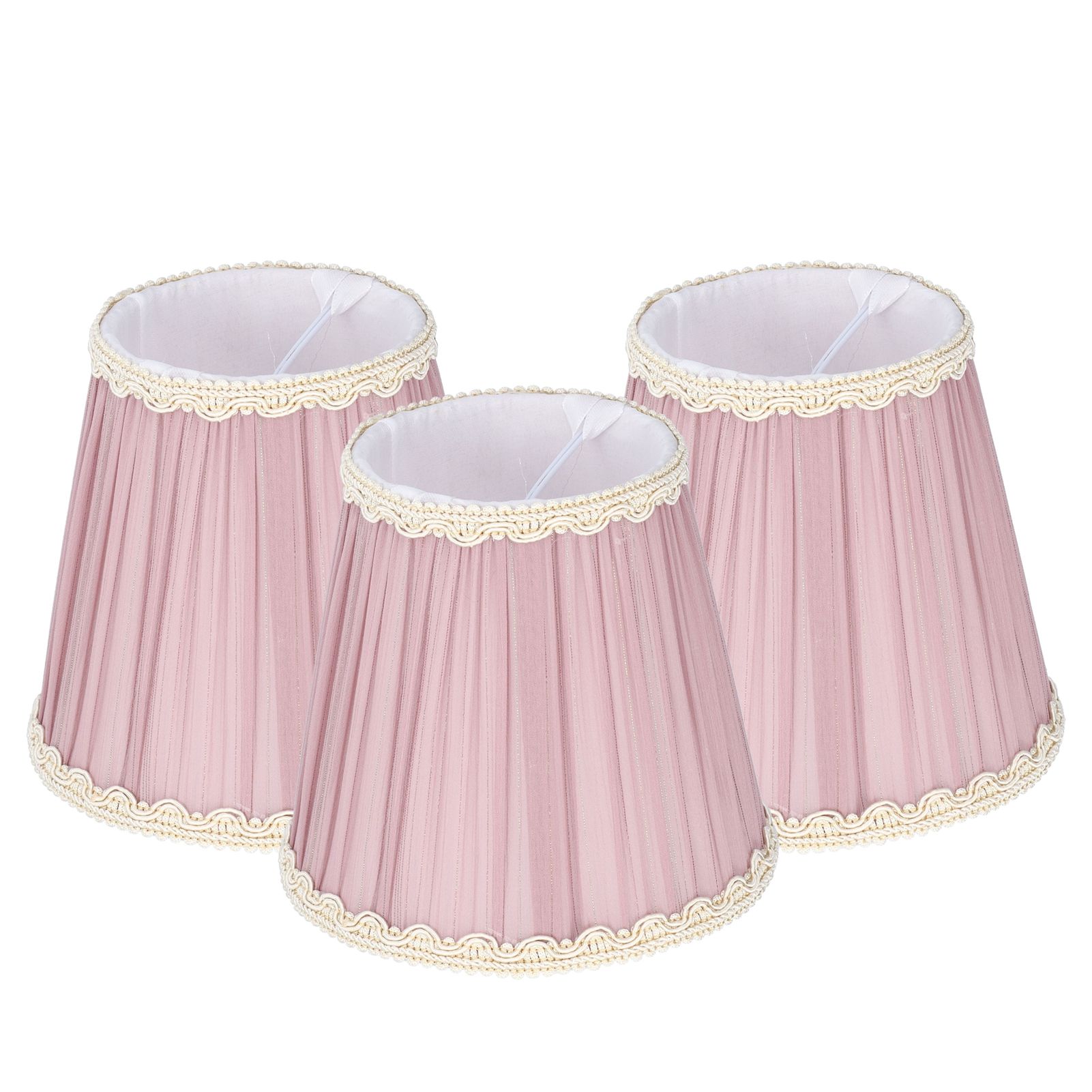 3PCS Cloth Lamp Shade E14 ClipOn Lampshade for Candle Chandelier Wall Lamp view 3