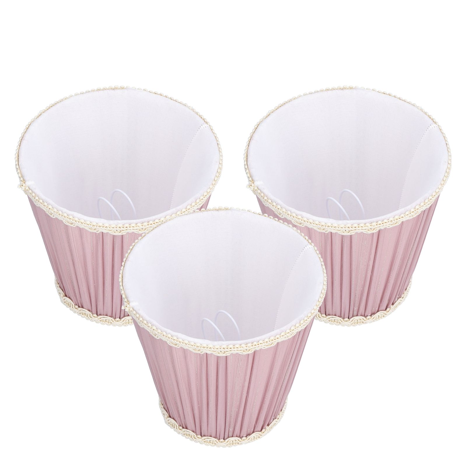 3PCS Cloth Lamp Shade E14 ClipOn Lampshade for Candle Chandelier Wall Lamp view 7