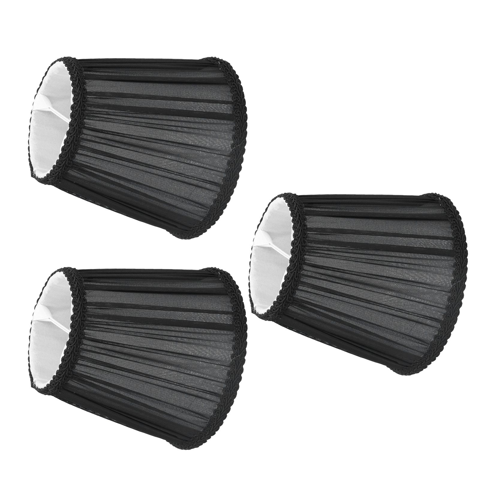 3PCS E14 ClipOn Cloth Lamp Shade Modern Fabric Lampshade Table Light Cover for view 4