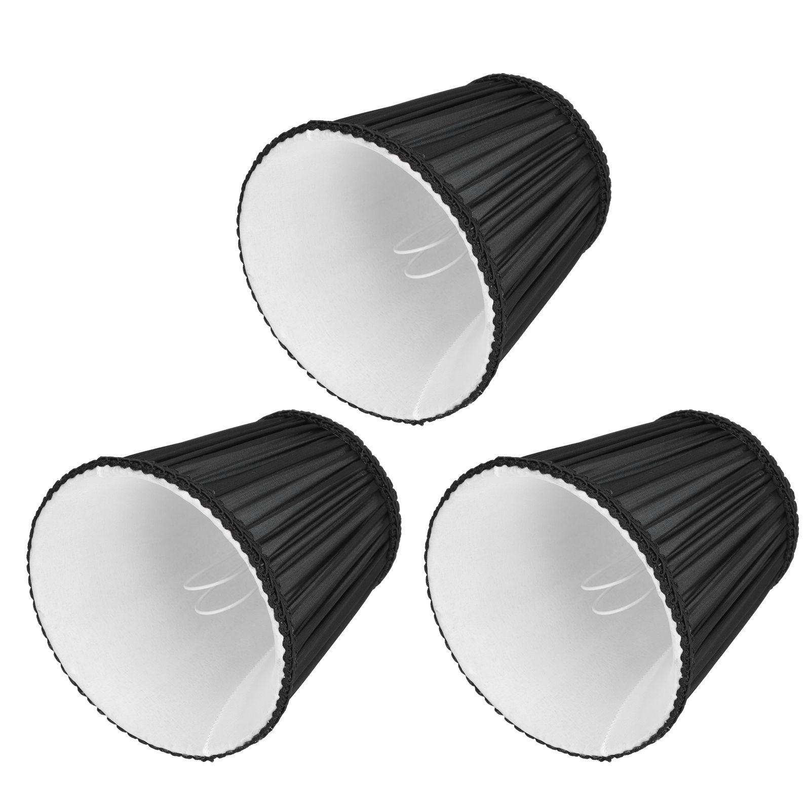 3PCS E14 ClipOn Cloth Lamp Shade Modern Fabric Lampshade Table Light Cover for view 9