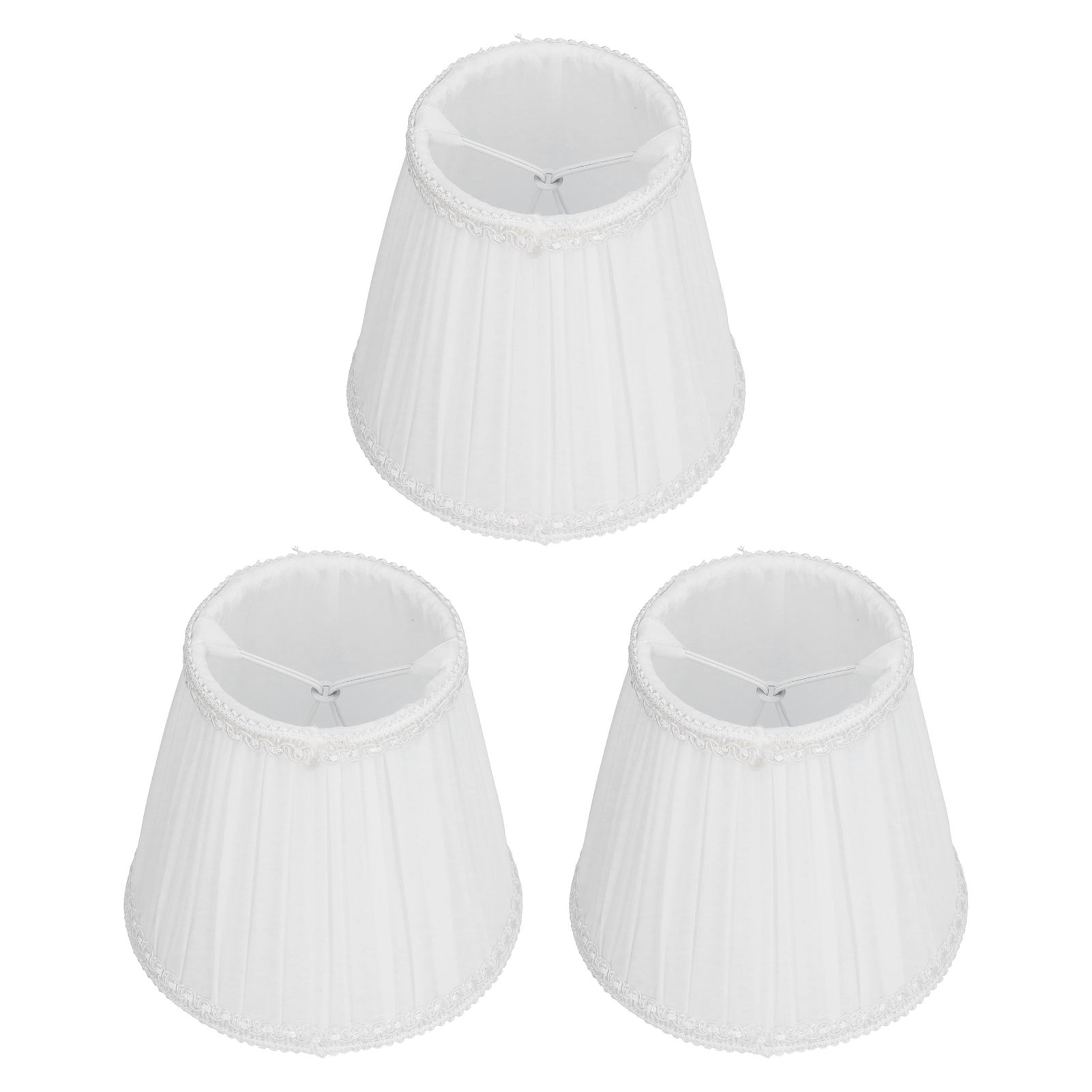 3PCS E14 ClipOn Cloth Lamp Shade Modern Fabric Lampshade Table Light Cover for view 5