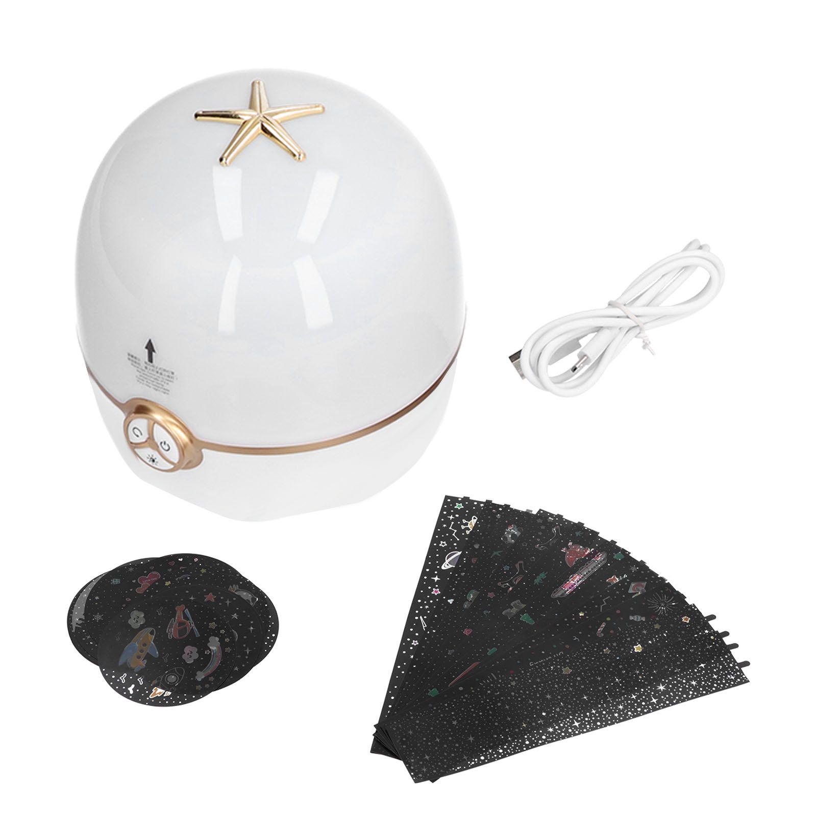 Lucky Star Projection Lamp Portable 3 Colors Ambient Lamp USB Powered Night view 2