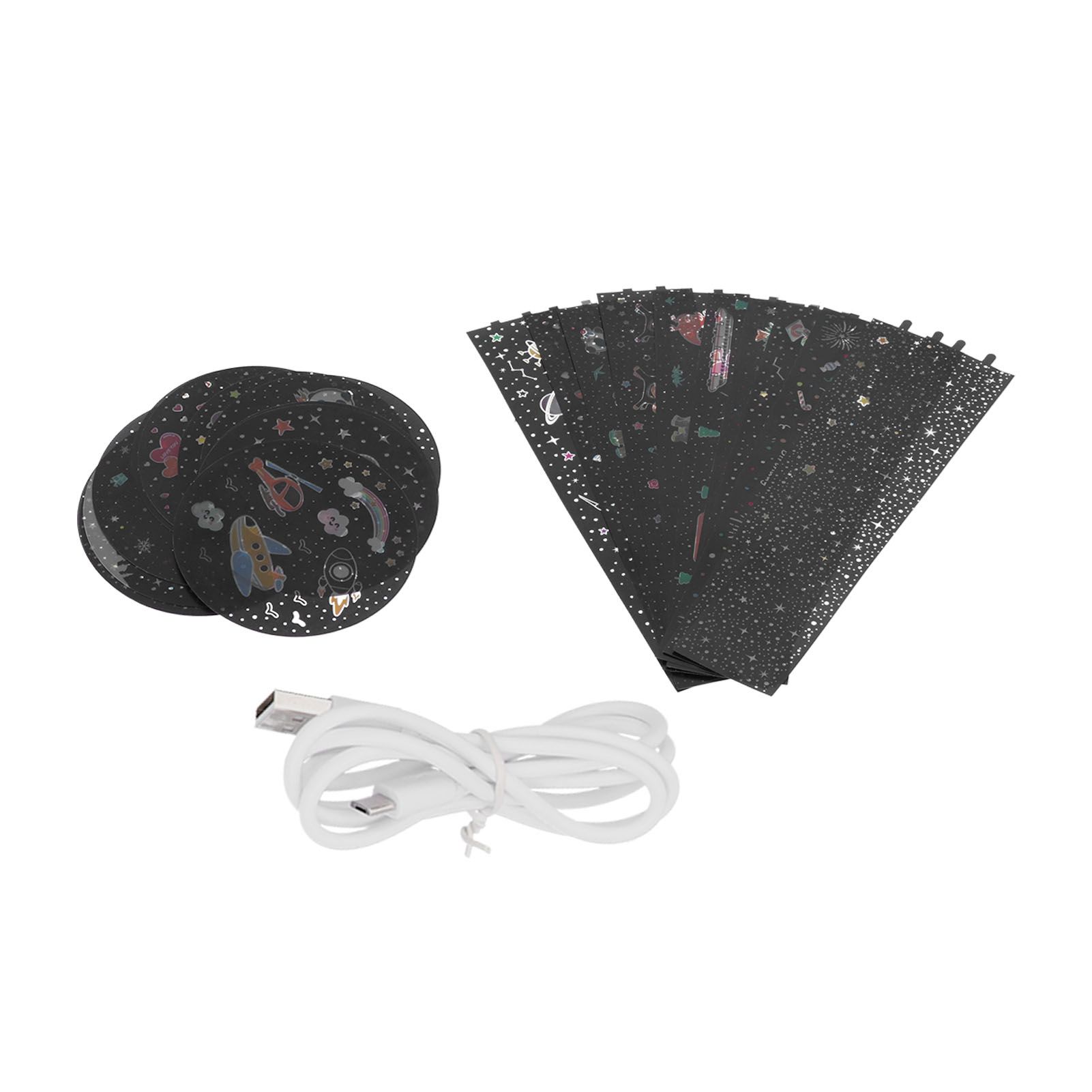 Lucky Star Projection Lamp Portable 3 Colors Ambient Lamp USB Powered Night view 15