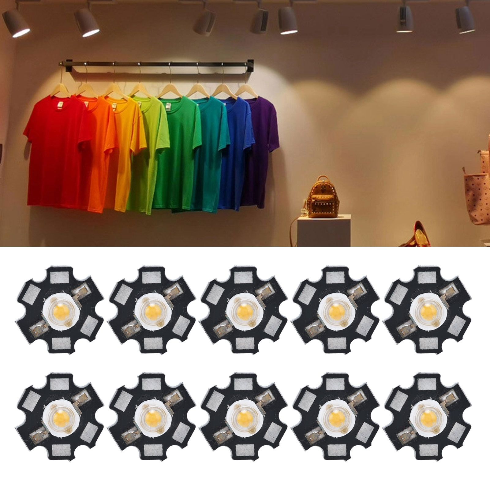 10Pcs Ultra Bright LED Chip 3V DIY Light Beads for Ceiling Light Downlight view 12