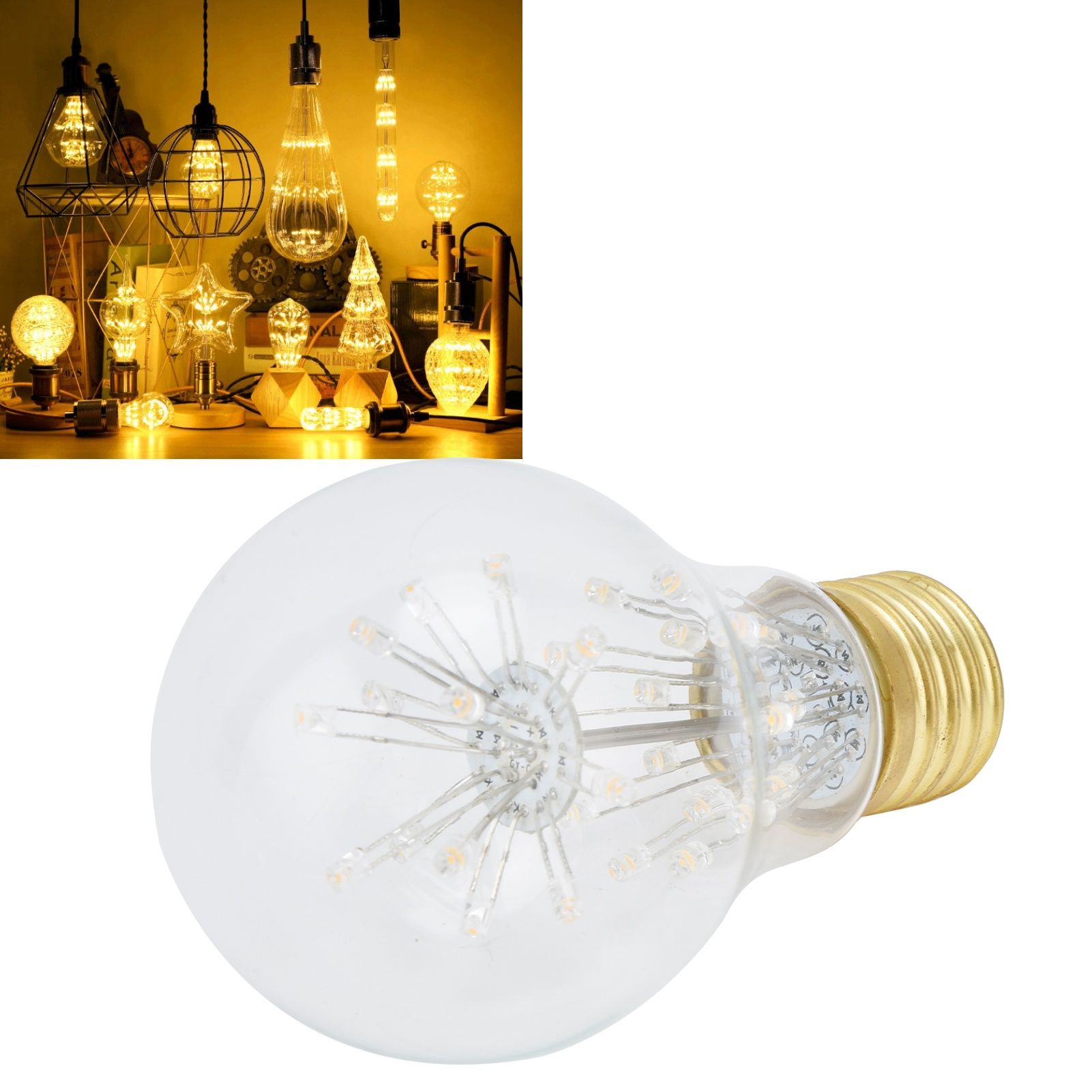 Light Bulb Decorative 3W LED Vintage Firework Light Bulb for Festival Party view 12