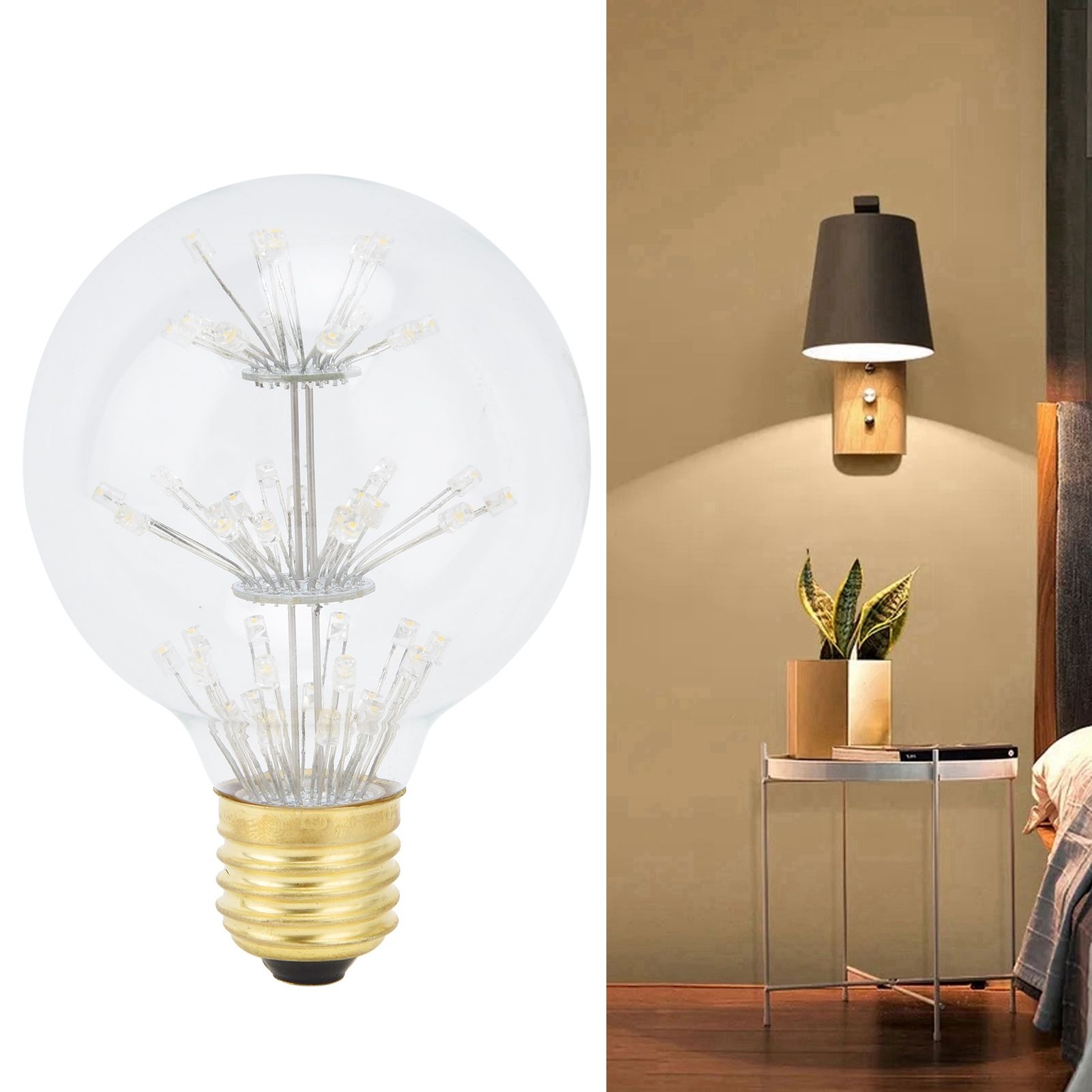 Firework Light Bulb 3W Warm Light Vintage Light Bulb for Festival Party Yard view 12