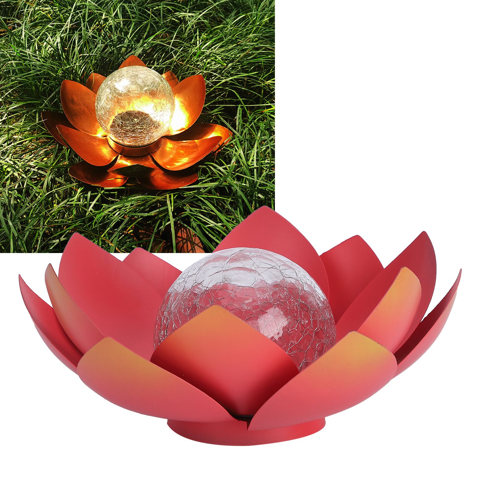 Lotus Lamp LED Water Proof No Need Install Widely Used Solar Garden Light for view 11