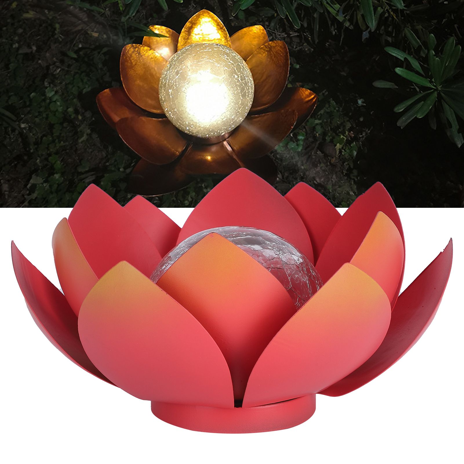 Lotus Lamp LED Water Proof No Need Install Widely Used Solar Garden Light for view 12