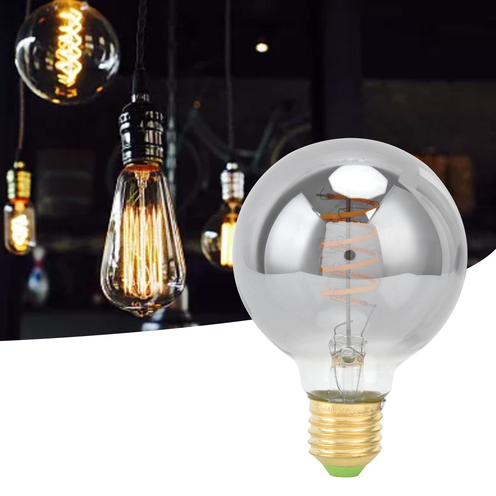G80 LED Filament Lamp E27 Base Vintage Bulbs Decorative Light 4W 220V Warm view 11