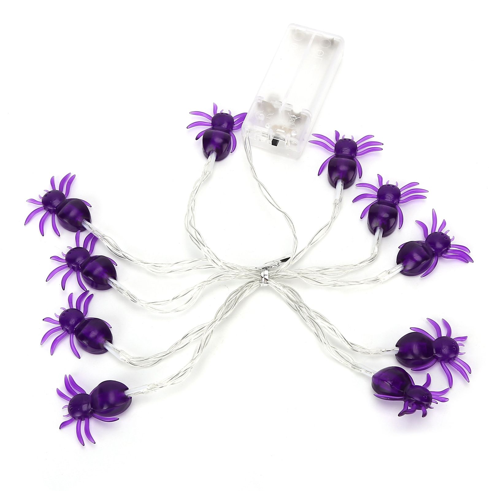 Halloween Lights LED Purple Spider Shape Decorative String Lights for Festival view 4
