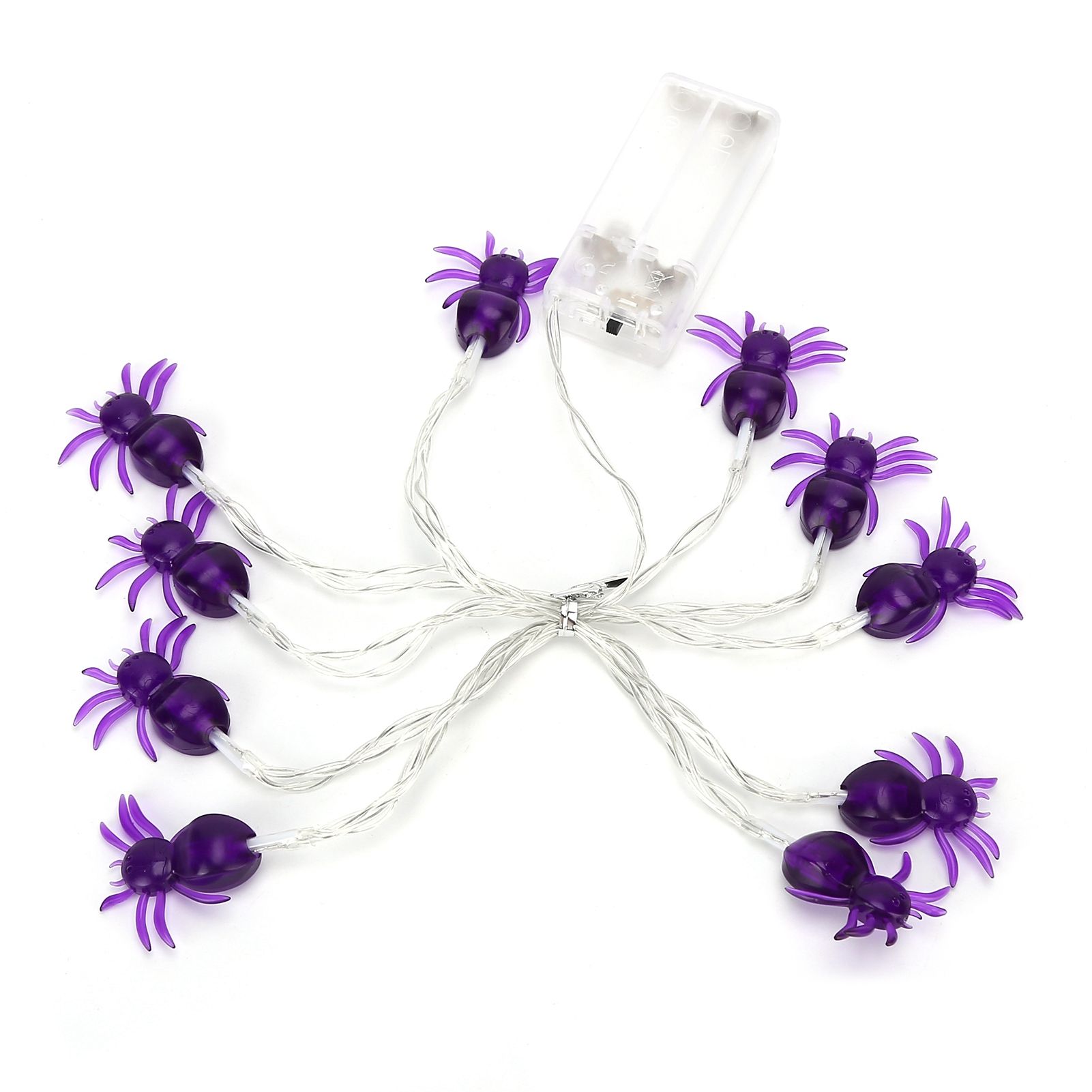 Halloween Lights LED Purple Spider Shape Decorative String Lights for Festival view 5