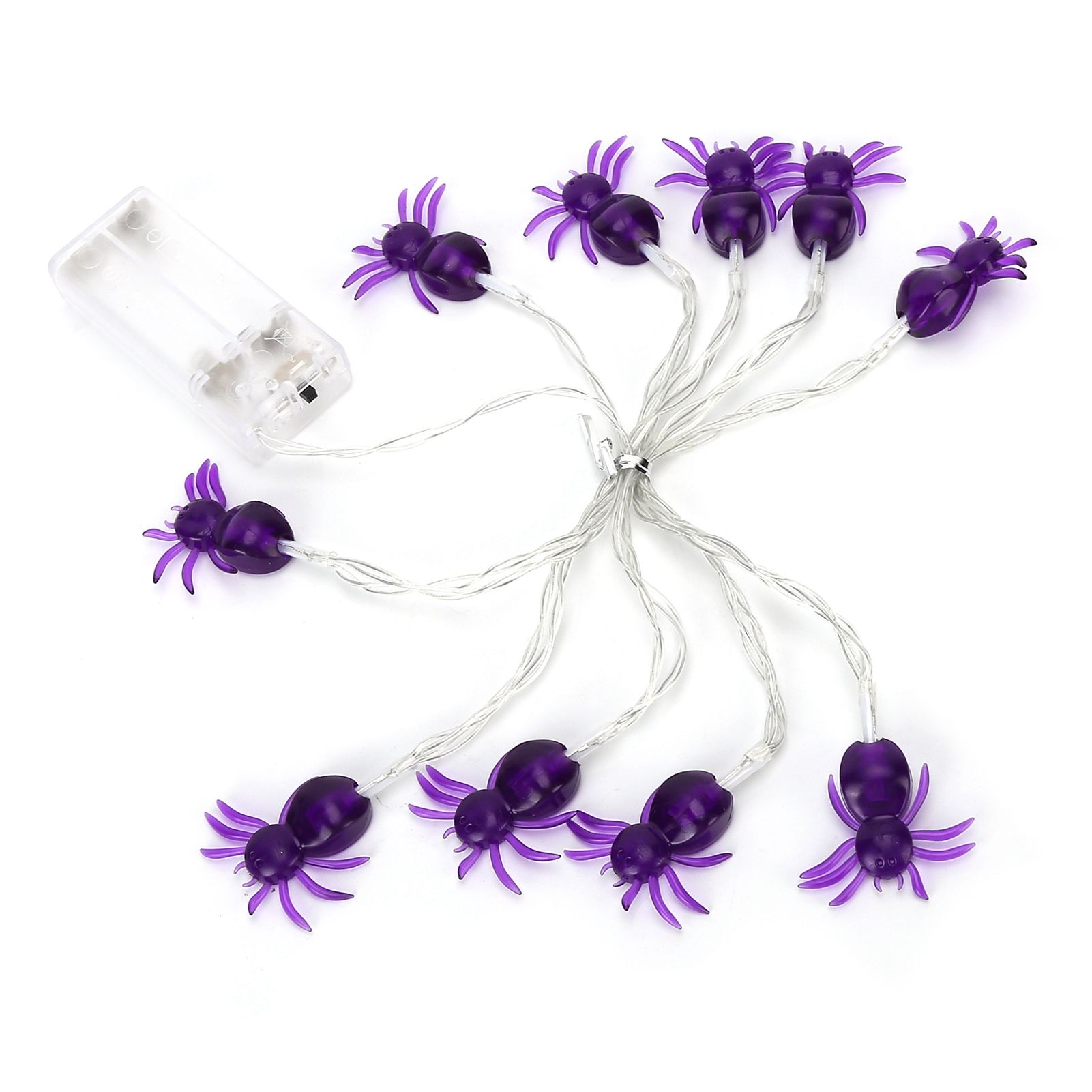 Halloween Lights LED Purple Spider Shape Decorative String Lights for Festival view 6