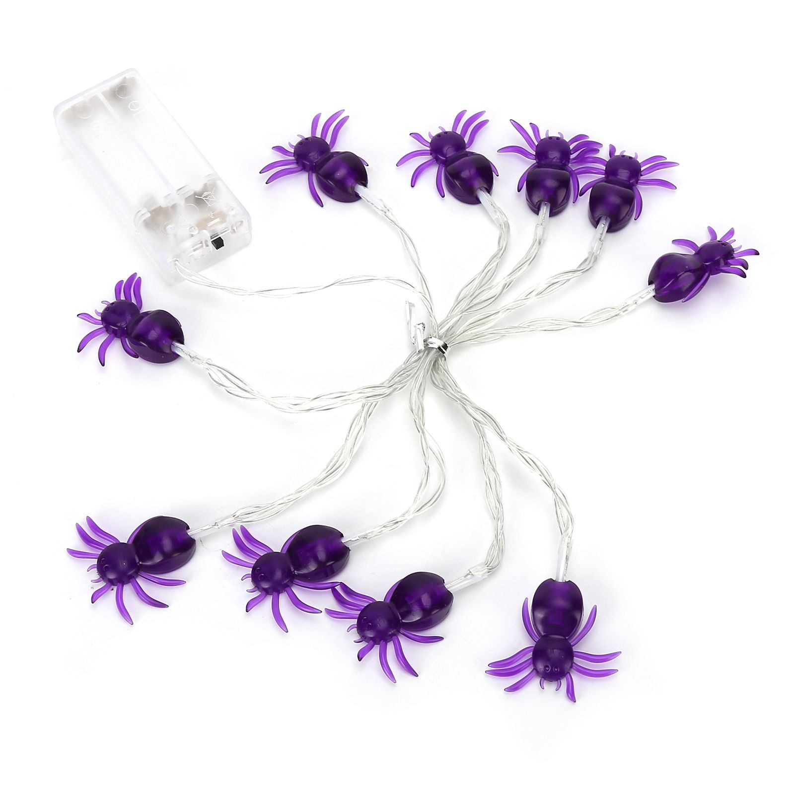 Halloween Lights LED Purple Spider Shape Decorative String Lights for Festival view 7