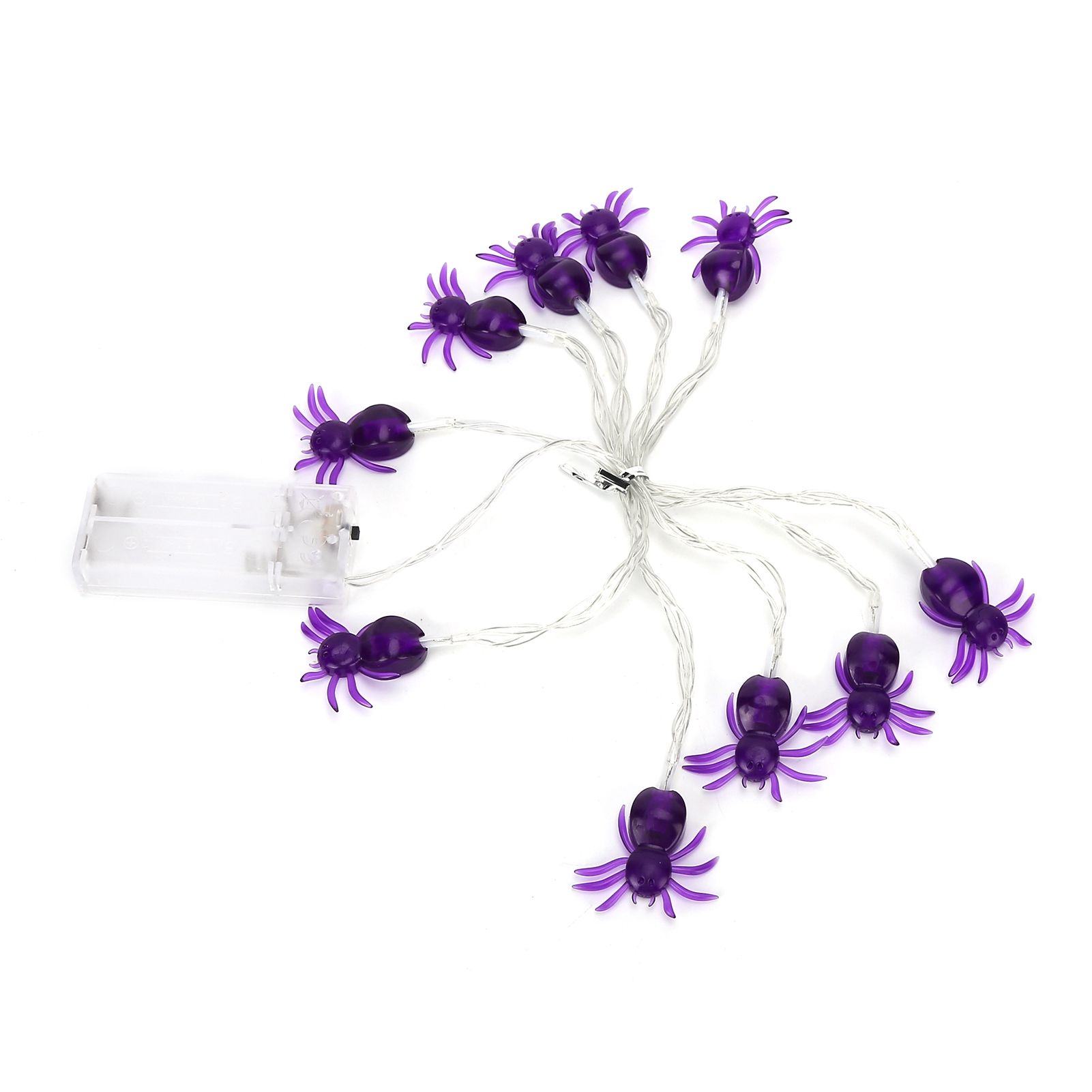 Halloween Lights LED Purple Spider Shape Decorative String Lights for Festival view 8
