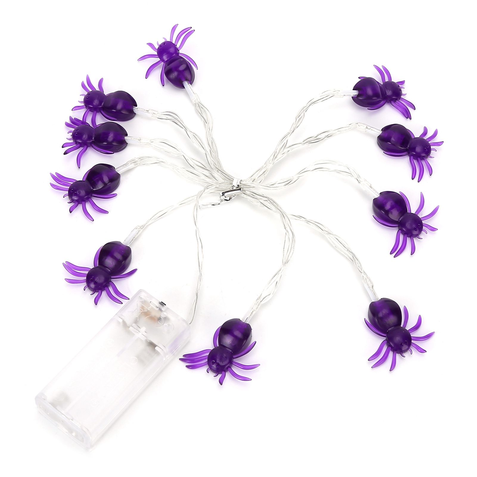 Halloween Lights LED Purple Spider Shape Decorative String Lights for Festival view 9