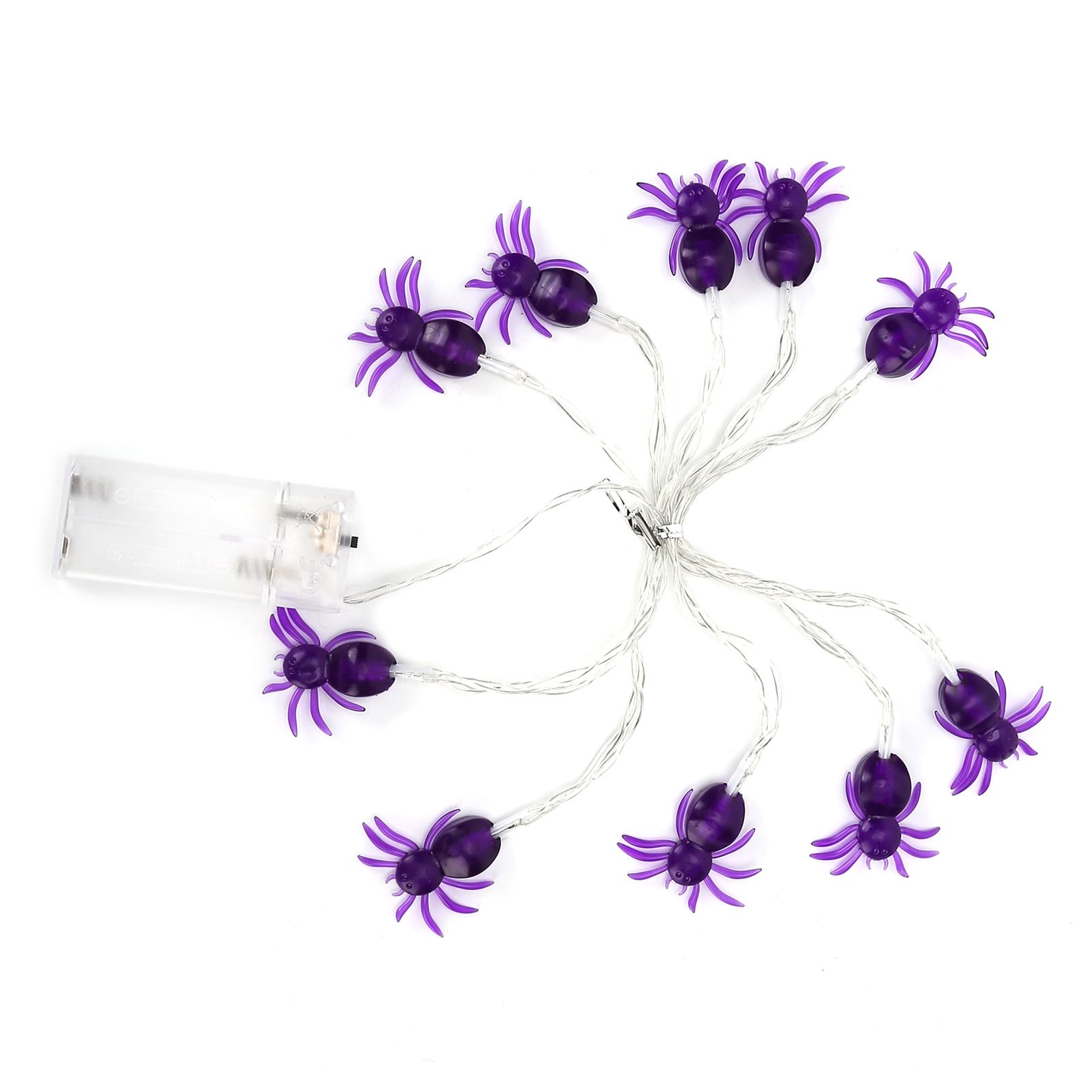 Halloween Lights LED Purple Spider Shape Decorative String Lights for Festival view 10
