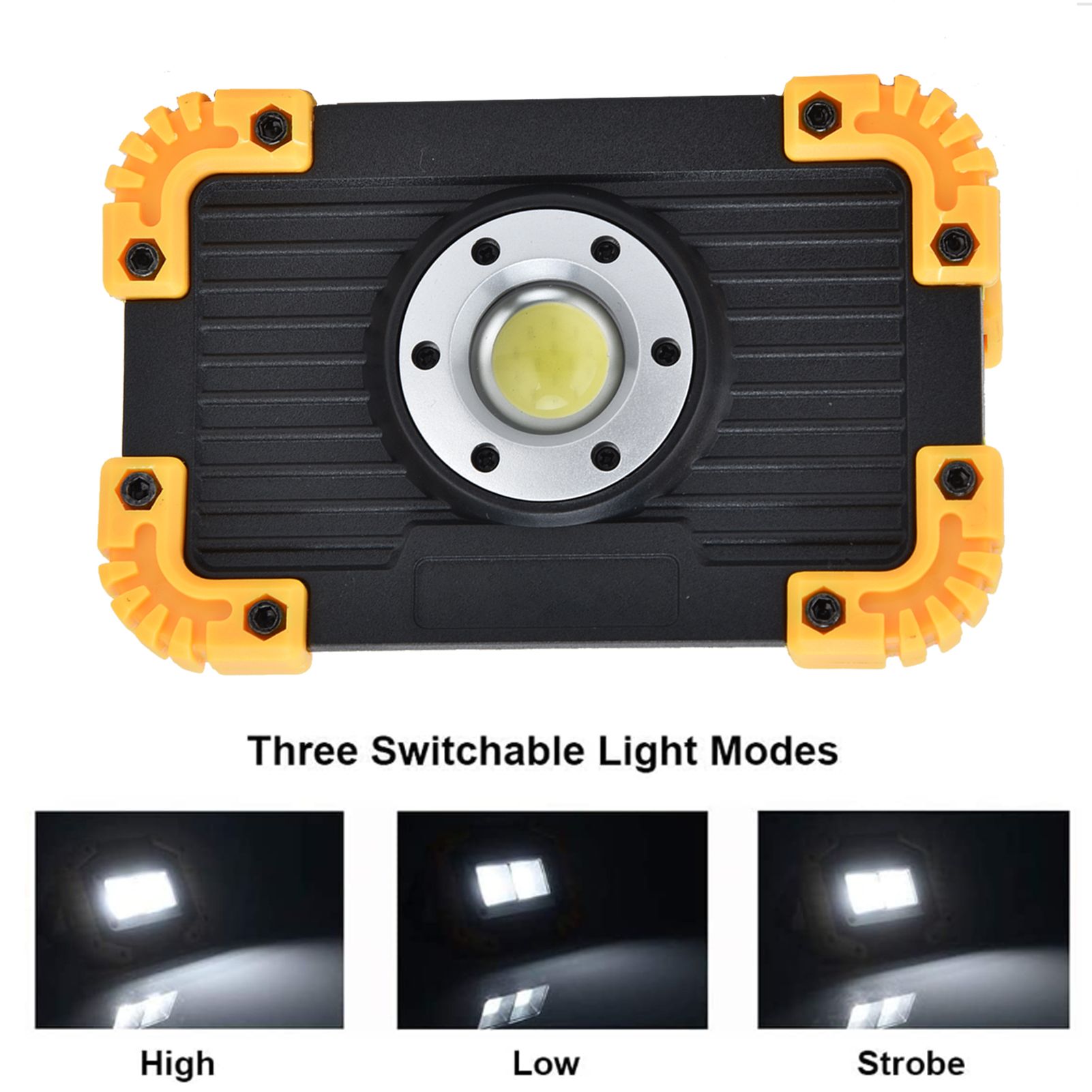 LED Emergency Flood Light Mini COB Work Light Portable Round USB Charging view 12